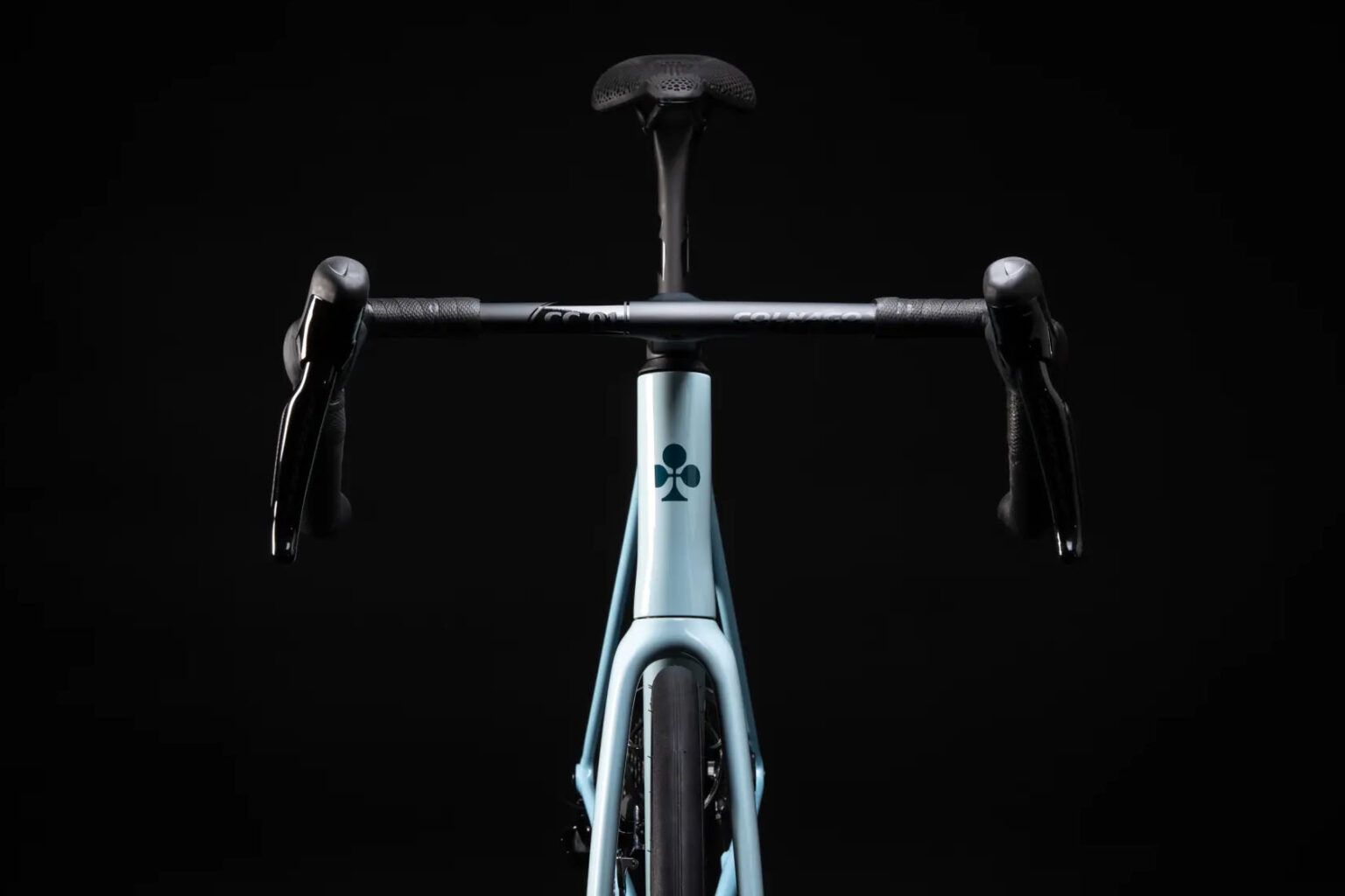 closeup details of colnago steelnovo 3d-printed steel road bike.