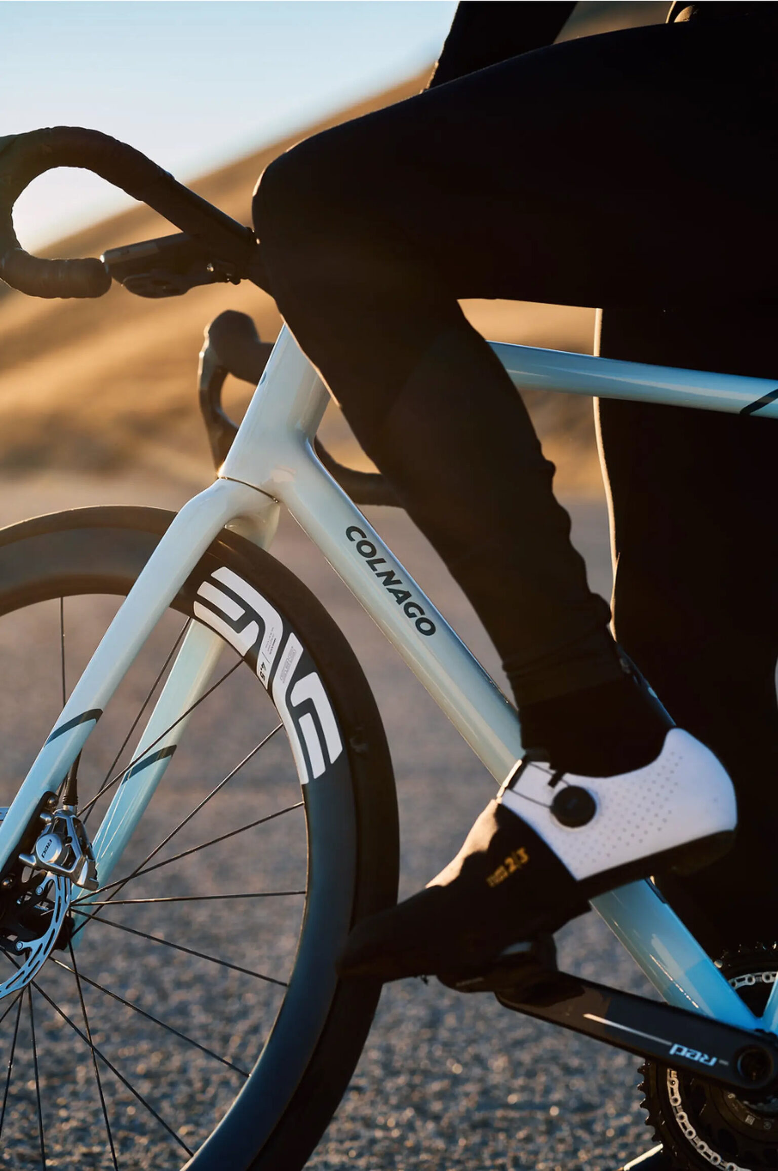 closeup details of colnago steelnovo 3d-printed steel road bike.