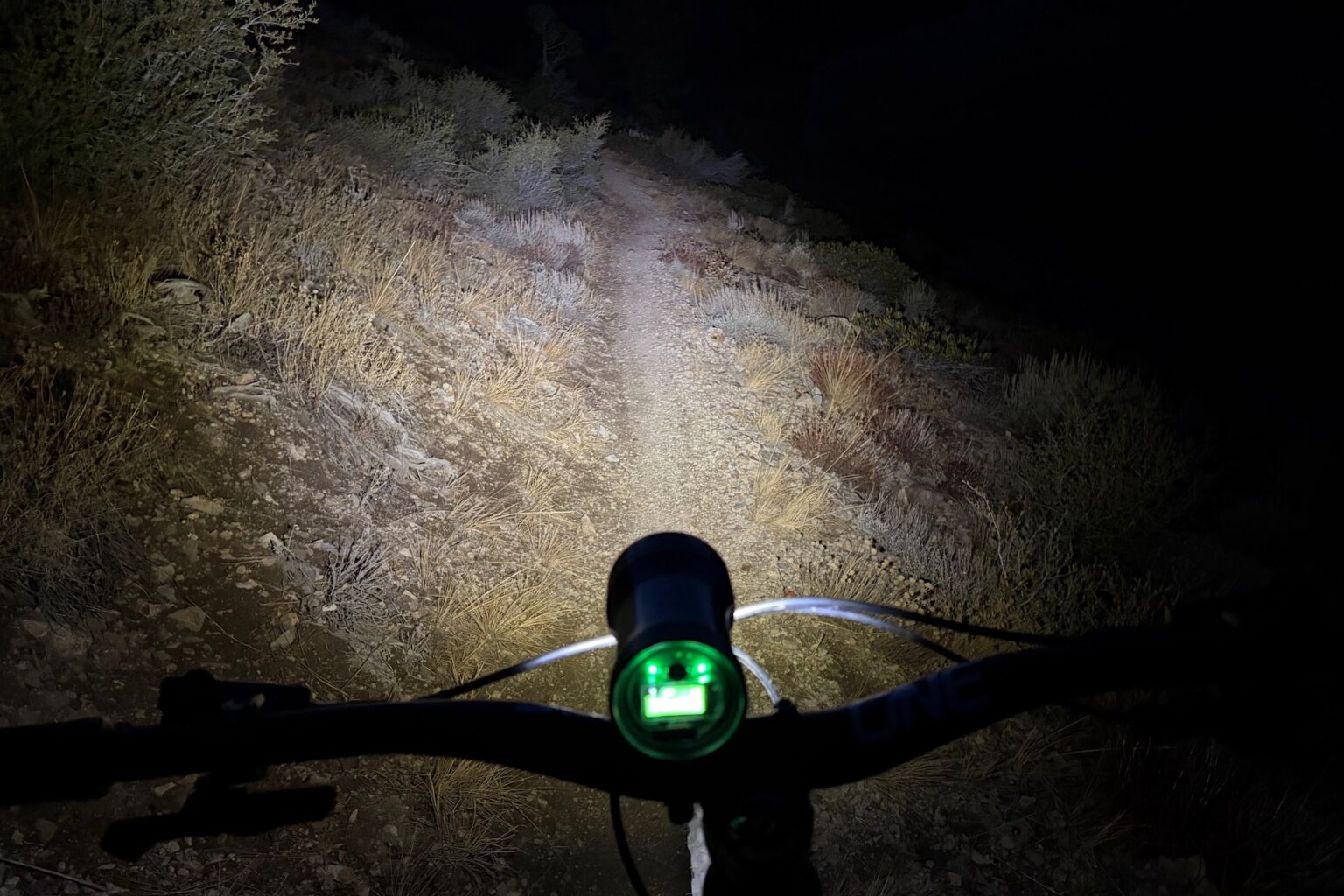 looking down the trail with the six pack 15 in its low setting