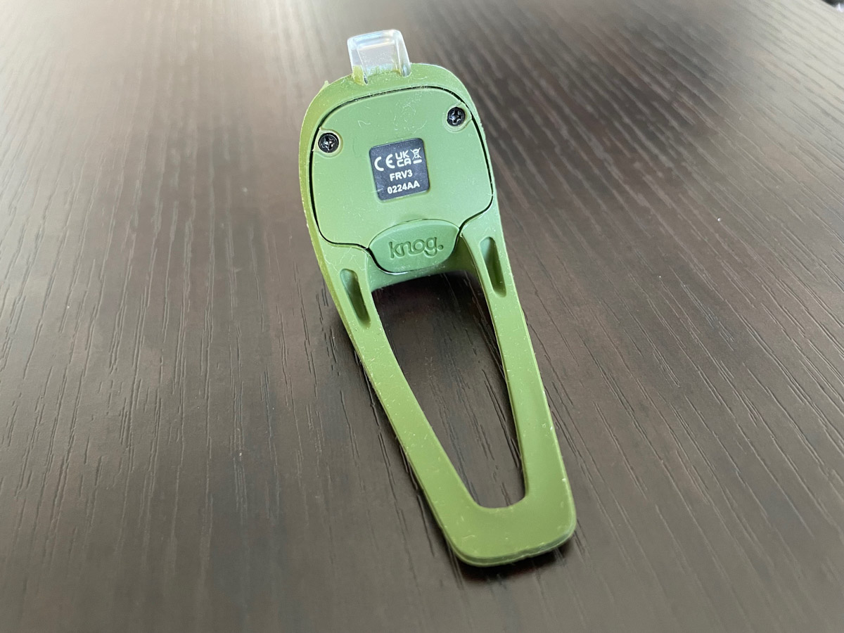 Knog Frog light, backside