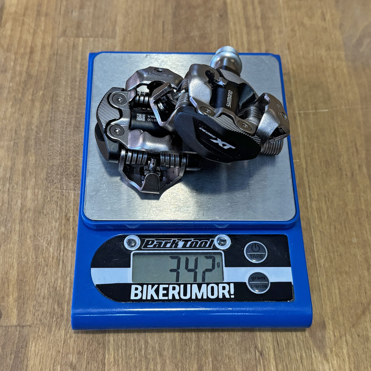 Shimano GRX Di2 RX710-series Actual Weights: 342g XT M8100 clipless SPD pedals