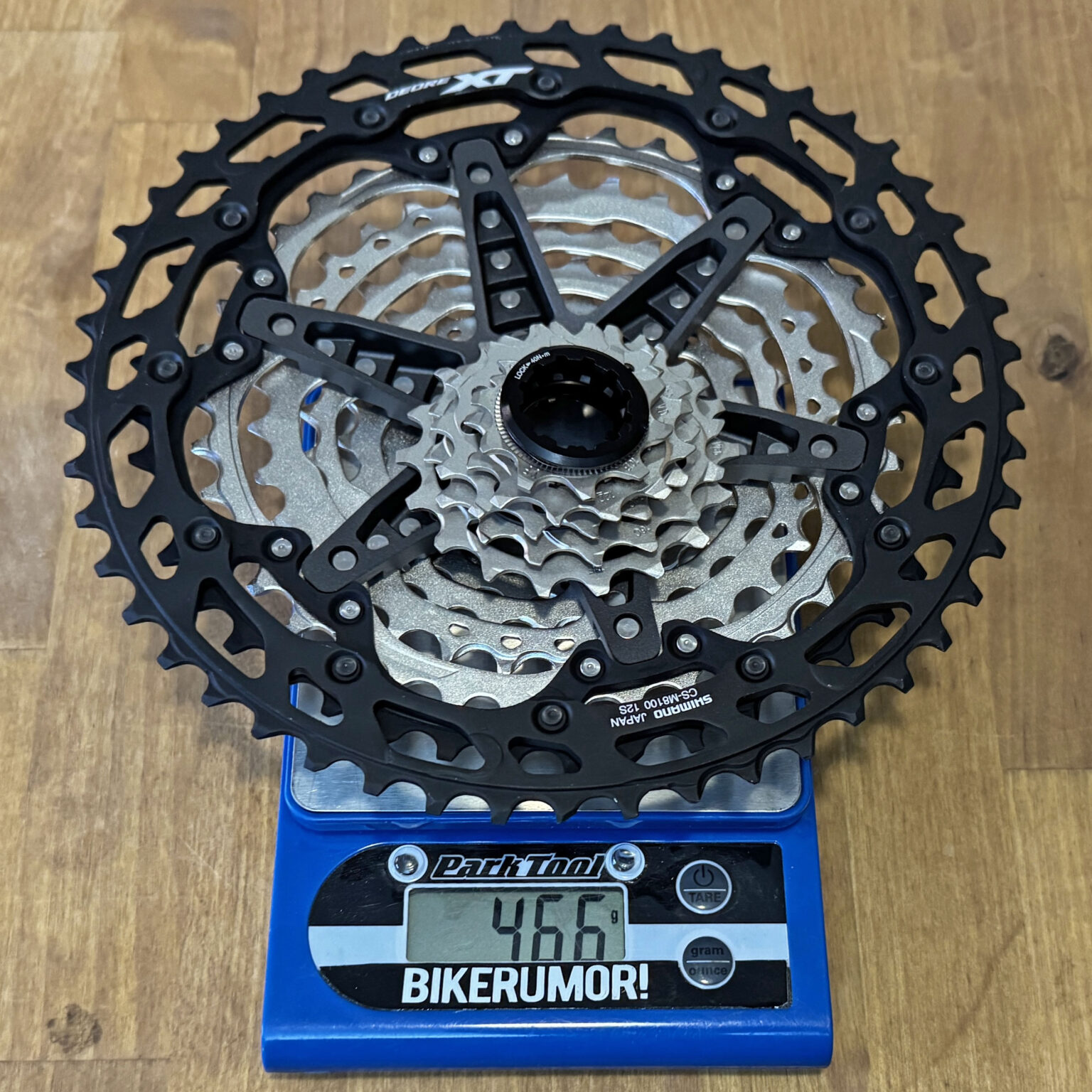 Shimano GRX Di2 RX710-series Actual Weights: 466g XT M8100 1-51T cassette