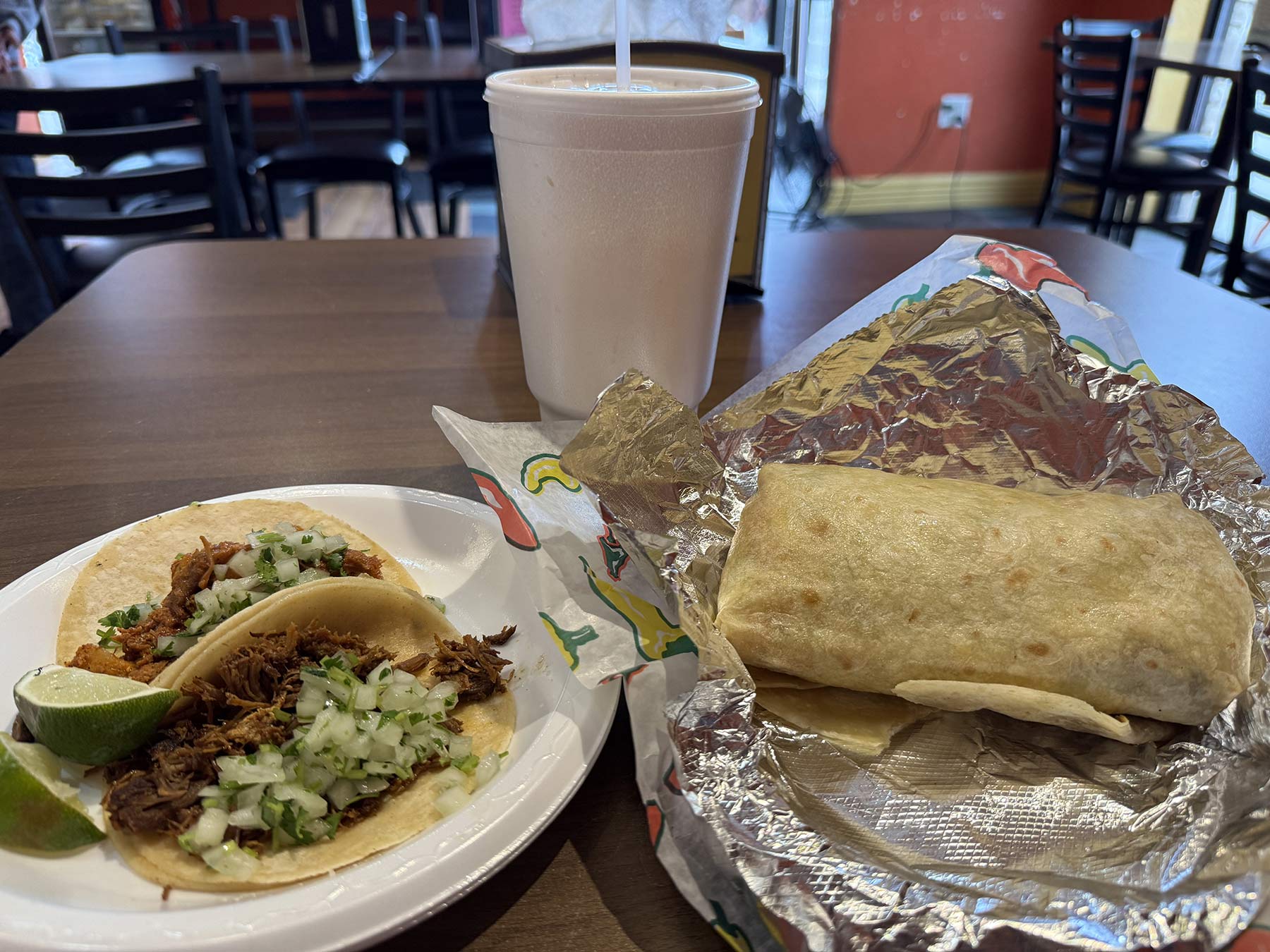 mexican food from main street tacos.