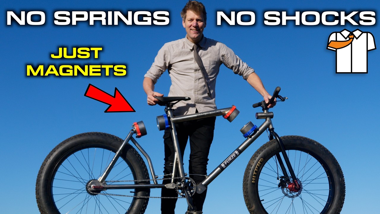 Colin Furze Replaces Suspension with HUGE Magnets on Custom Stainless Steel Fat Bike