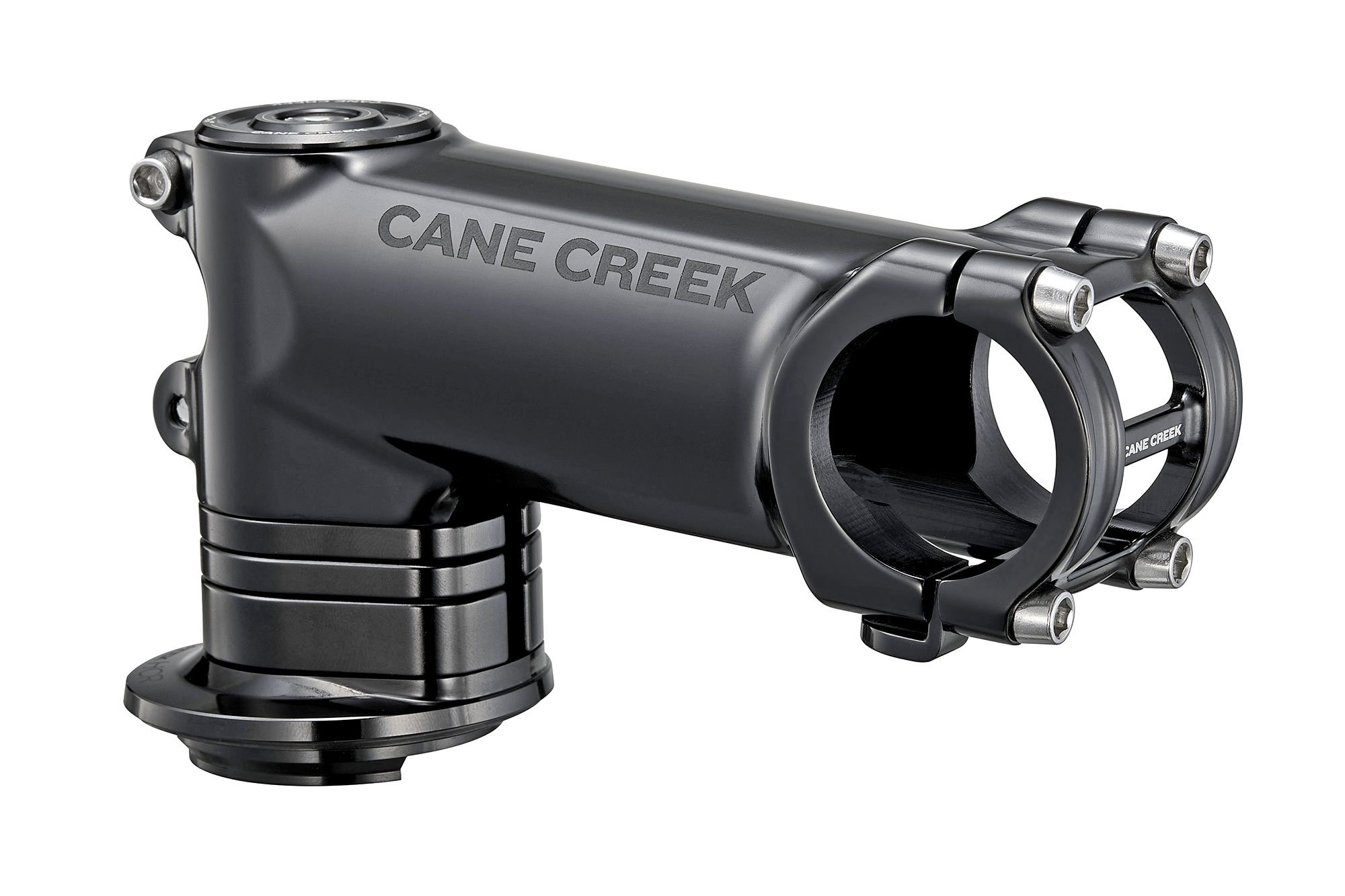 Cane Creek HCR tidy serviceable hidden cable routing headset stem and spacer system, angled stem & spacers