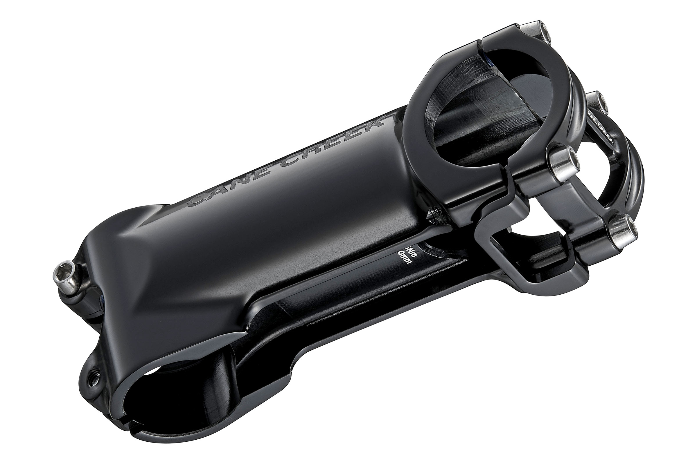 Cane Creek HCR tidy serviceable hidden cable routing headset stem and spacer system, aluminum stem with underside routing channels