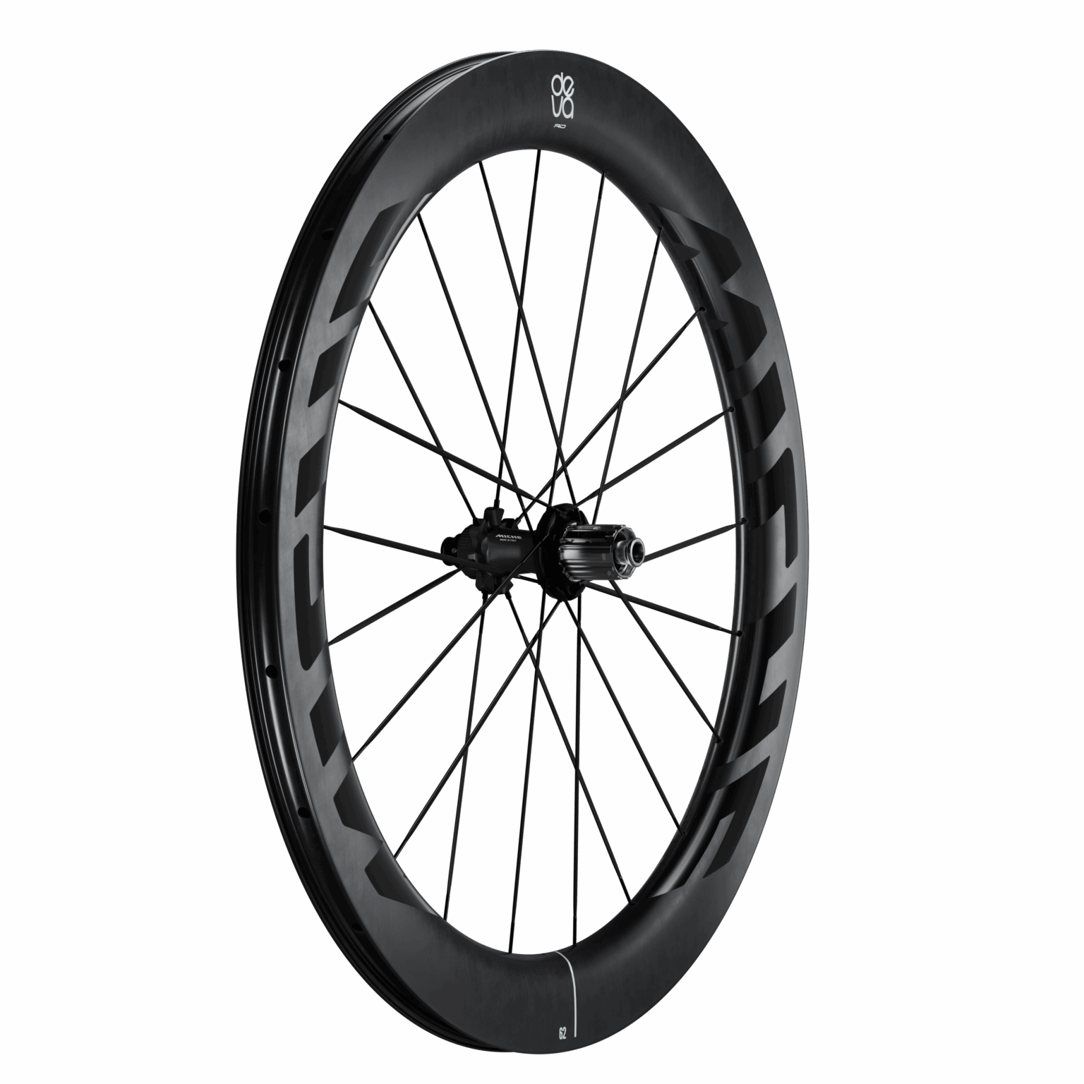 Miche Deva RD 62 in black rear wheel
