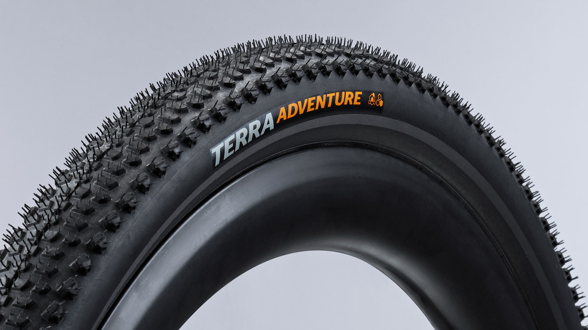 Continental Terra Adventure Graphite-Reflex gravel tires, sidwall during the day