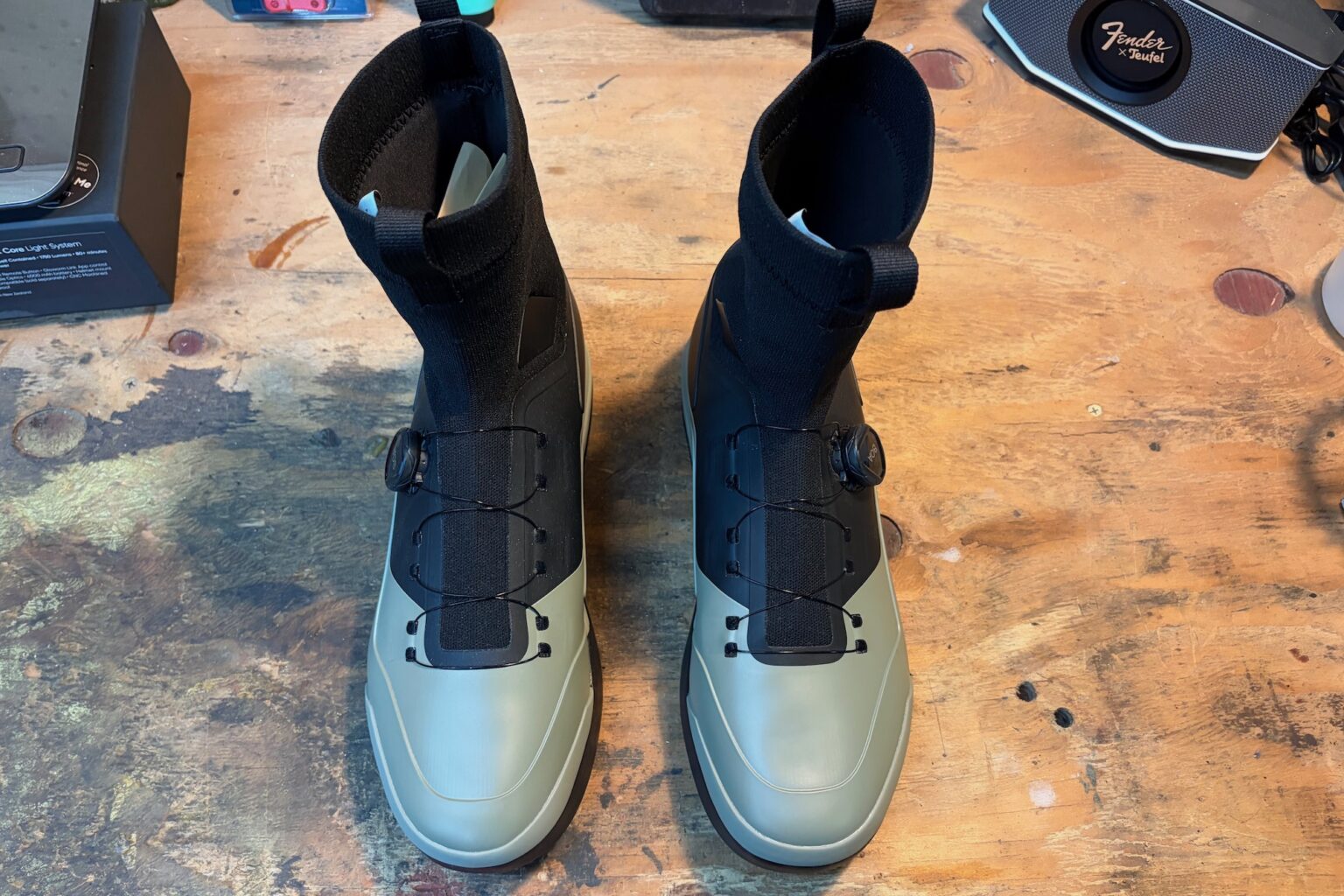 the Fox Union All-weather shoes viewed from above.