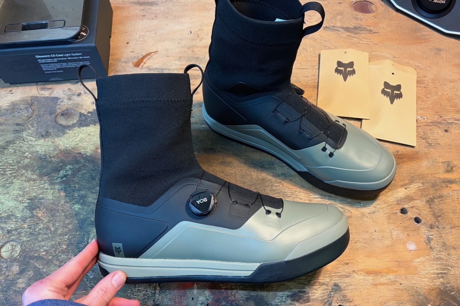 the fox union all-weather shoes viewed from the side.