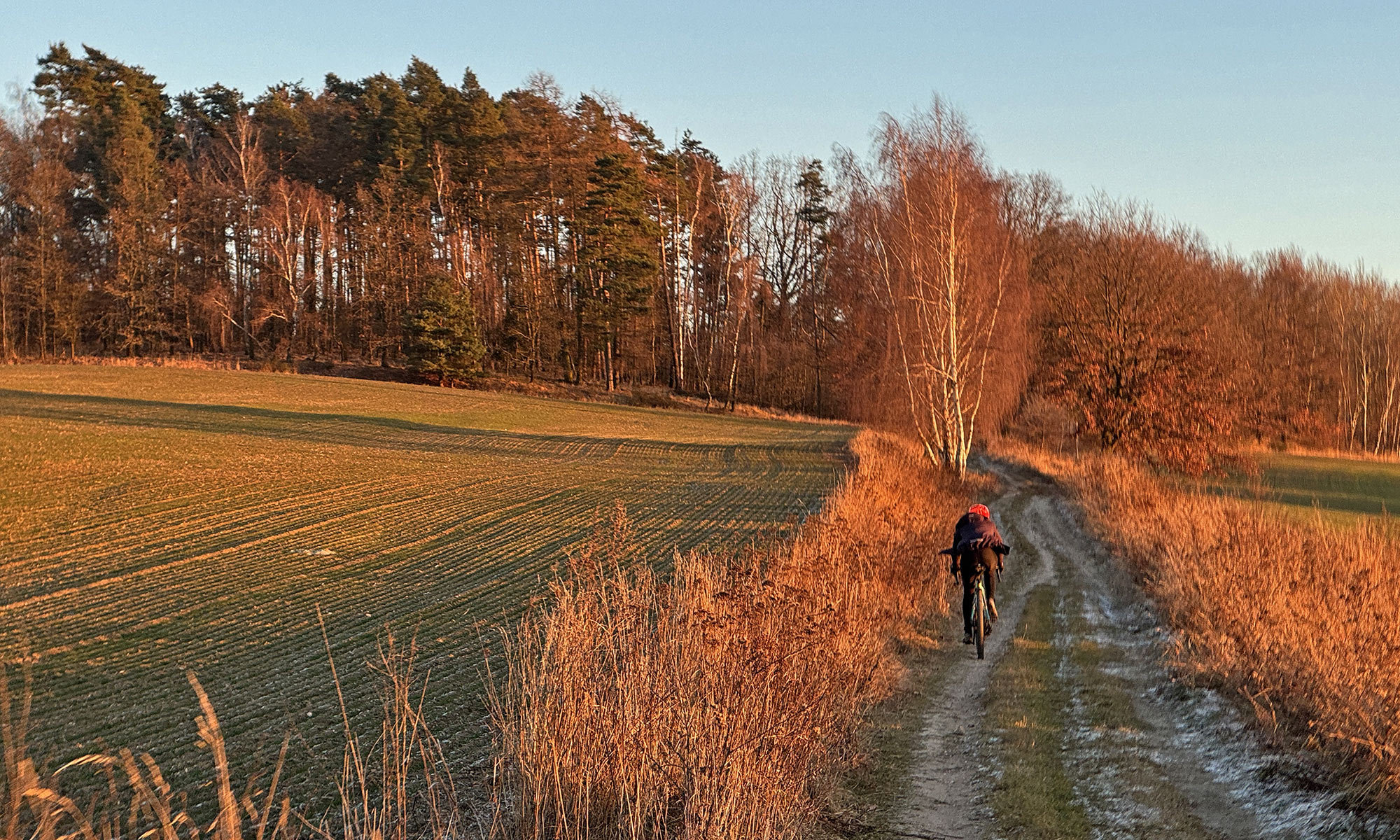 riding off into the sunset with a mechanical groupset on a gravel bike
