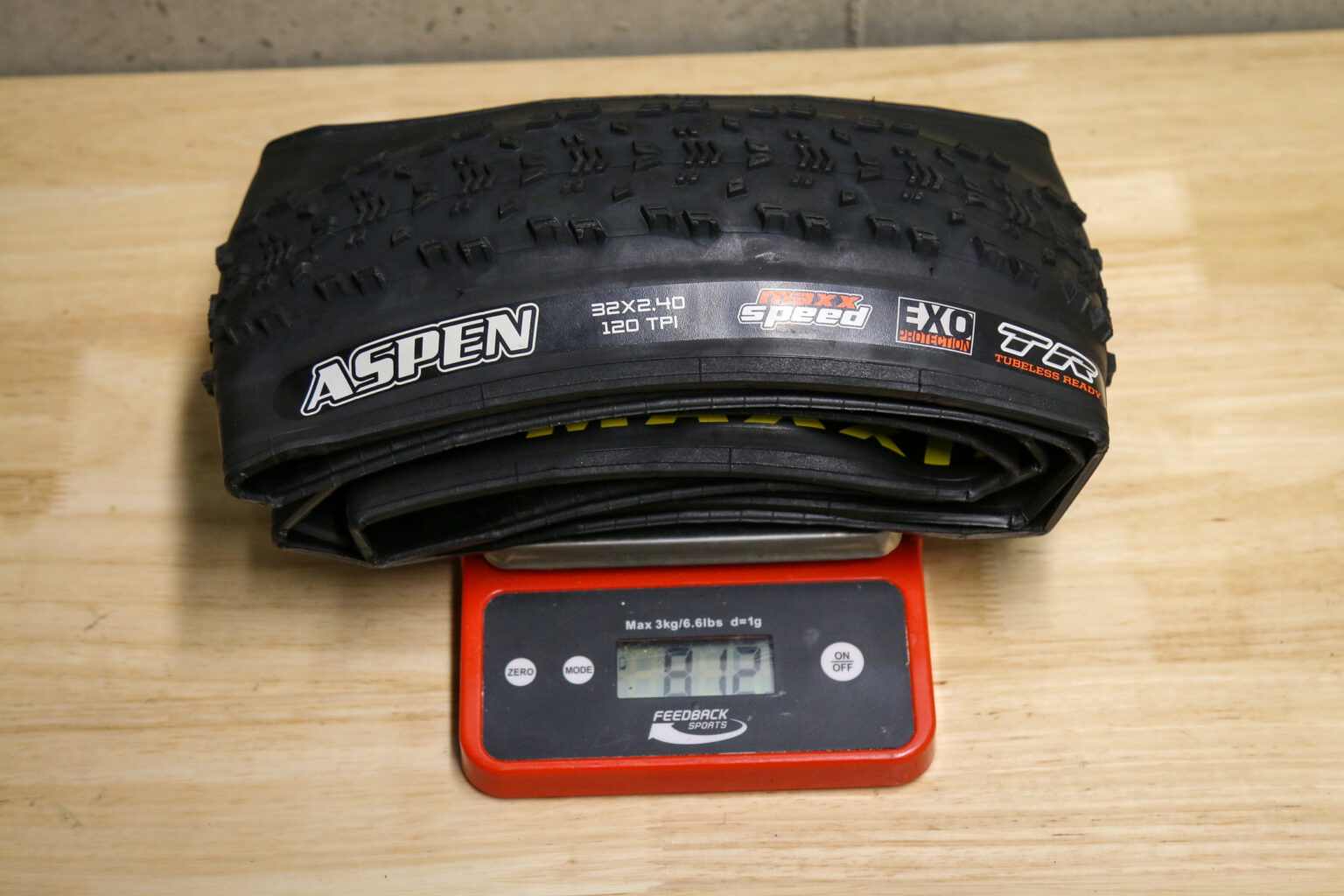 Maxxis Aspen 32 inch MTB tire review actual weight