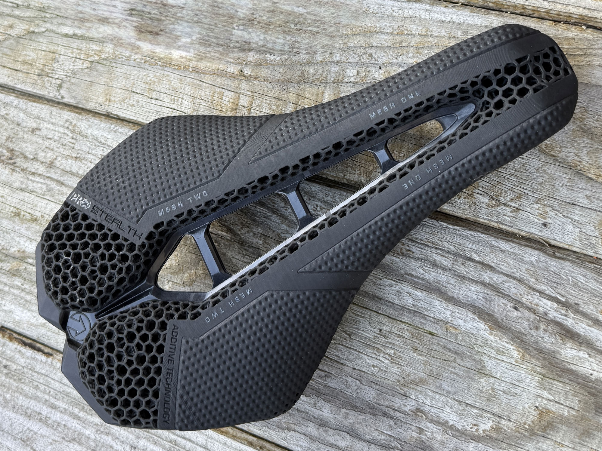PRO Stealth 3D saddle, new zoned 3D-printed EPU padding creates most comfortable PRO Stealth saddle ever, angled top