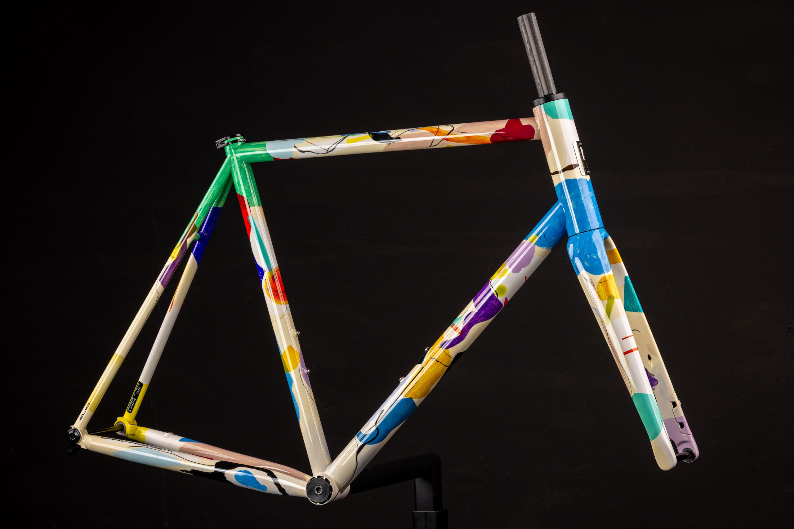 Regroup in the Desert custom bike show, Pergoretti Elio steel road bike frame