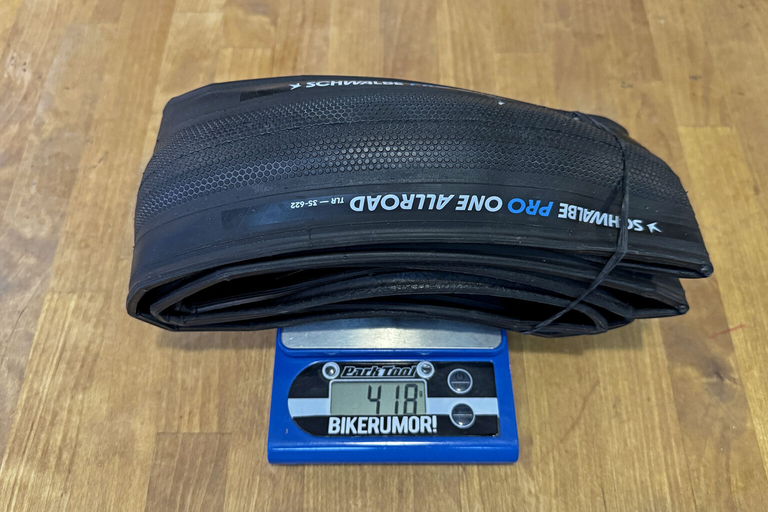Review: new Schwalbe Pro One AllRoad bicycle tire combines road speed & gravel grip, 35mm at 418g actual weight
