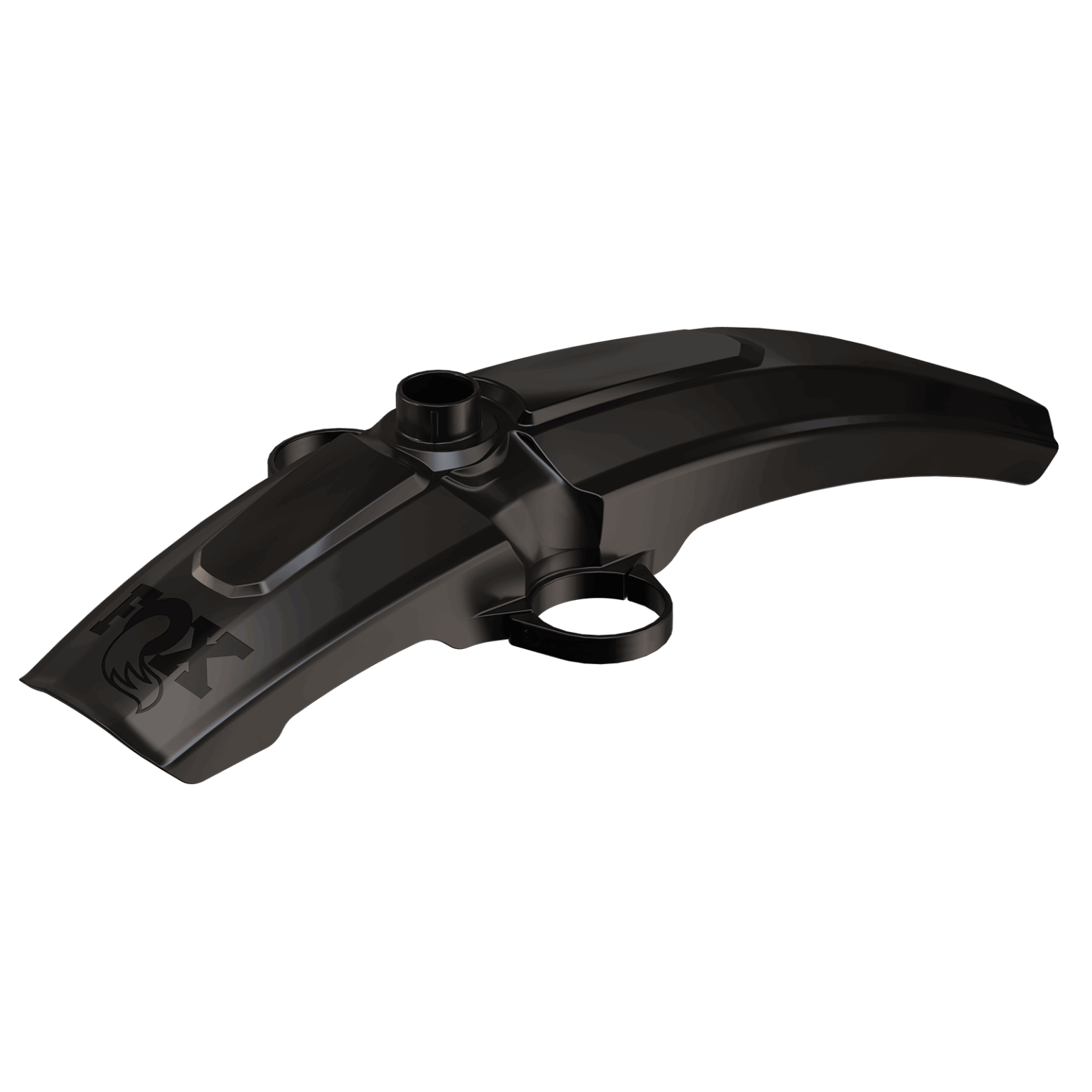 a front angled view of the new Fox Podium fender