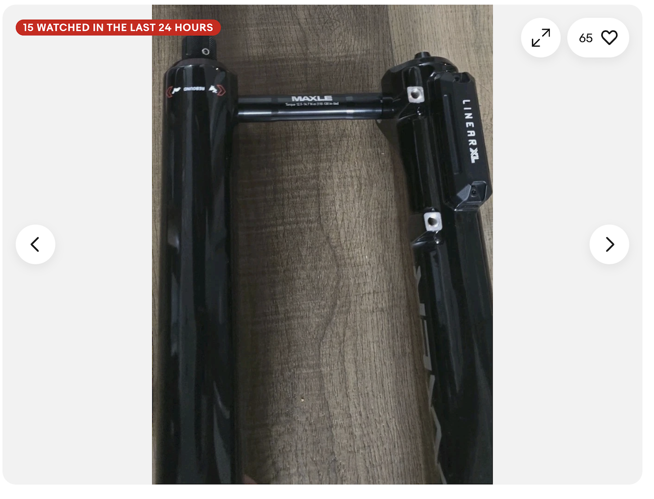Linear XL appendage on unreleased RockShox Boxxer on eBay
