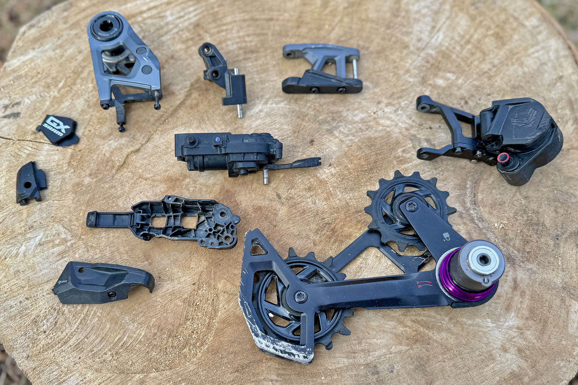 SRAM GX AXS t-type transmission derailleur exploded view