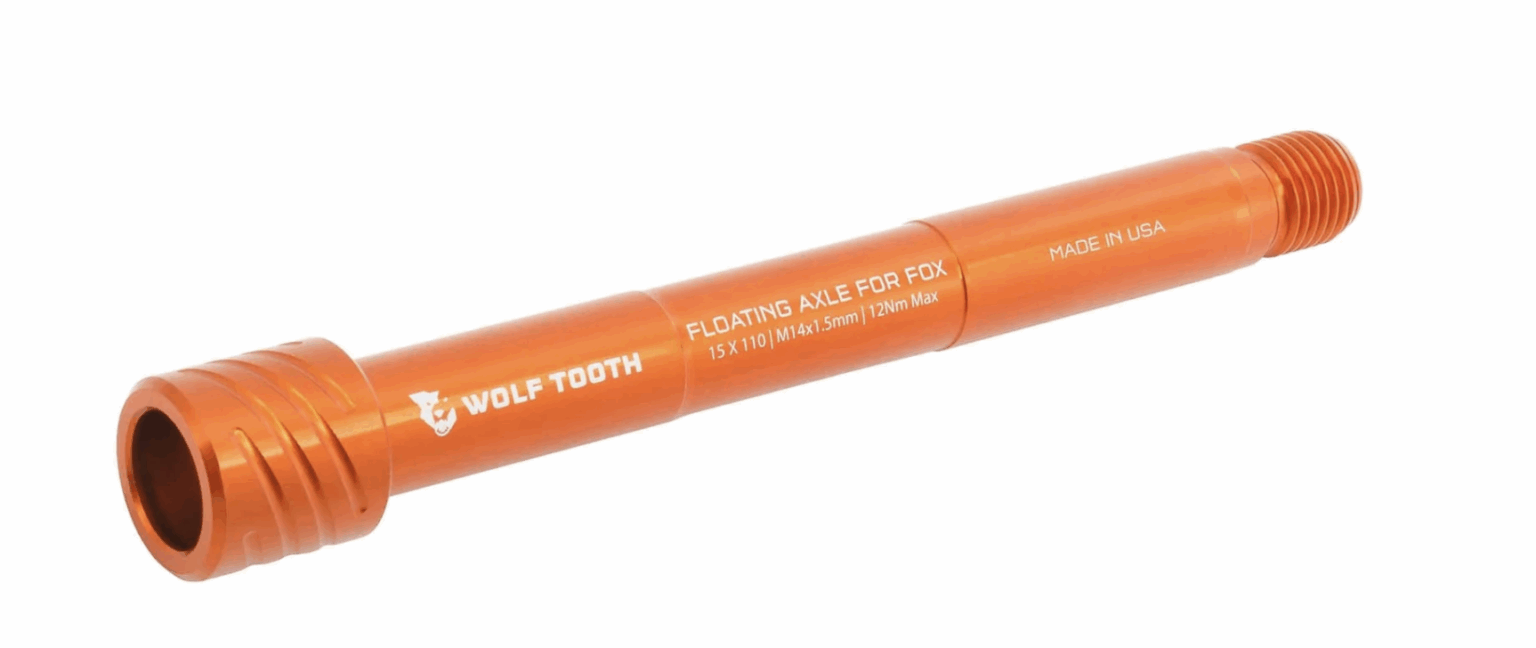 Wolf Tooth floating axle in orange