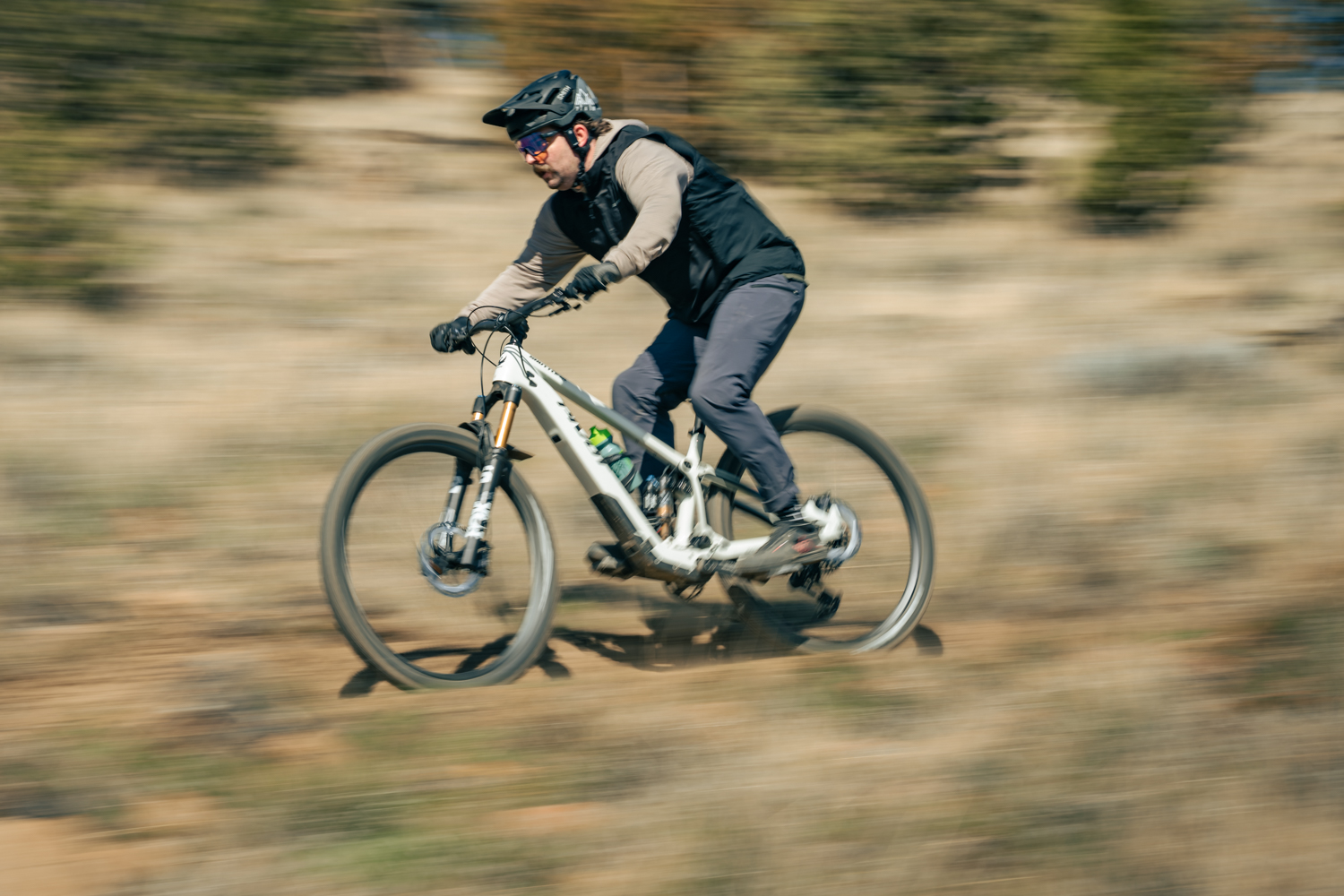 Travis riding e-bikes