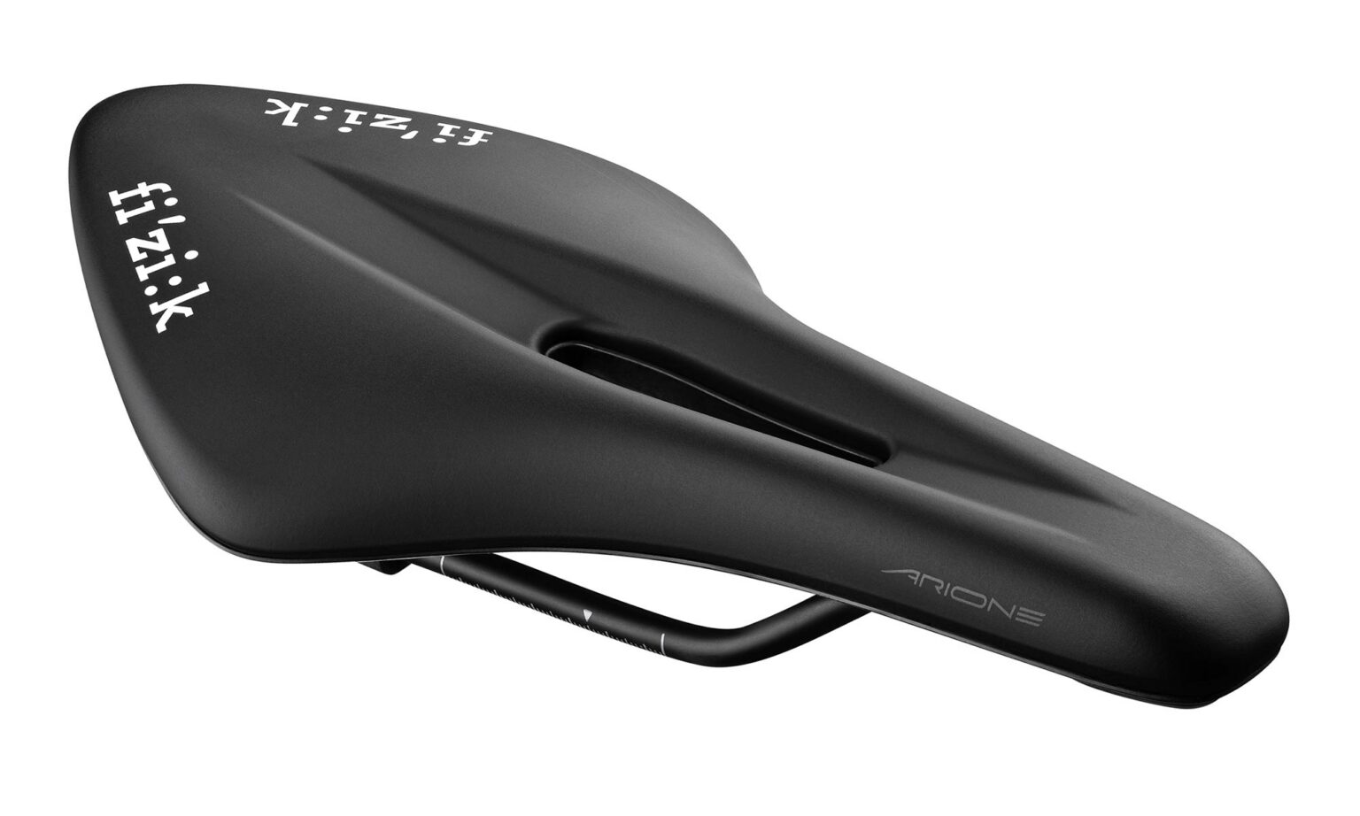 Fizik Arione road bike saddle, a classic long & flat design reimagined for modern riding: R5