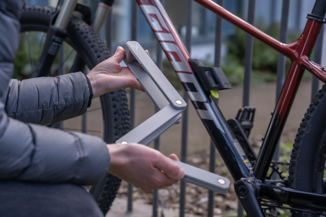 New Hiplok SWITCH 105 Folding Lock Unfolds to the Length without the Bulk