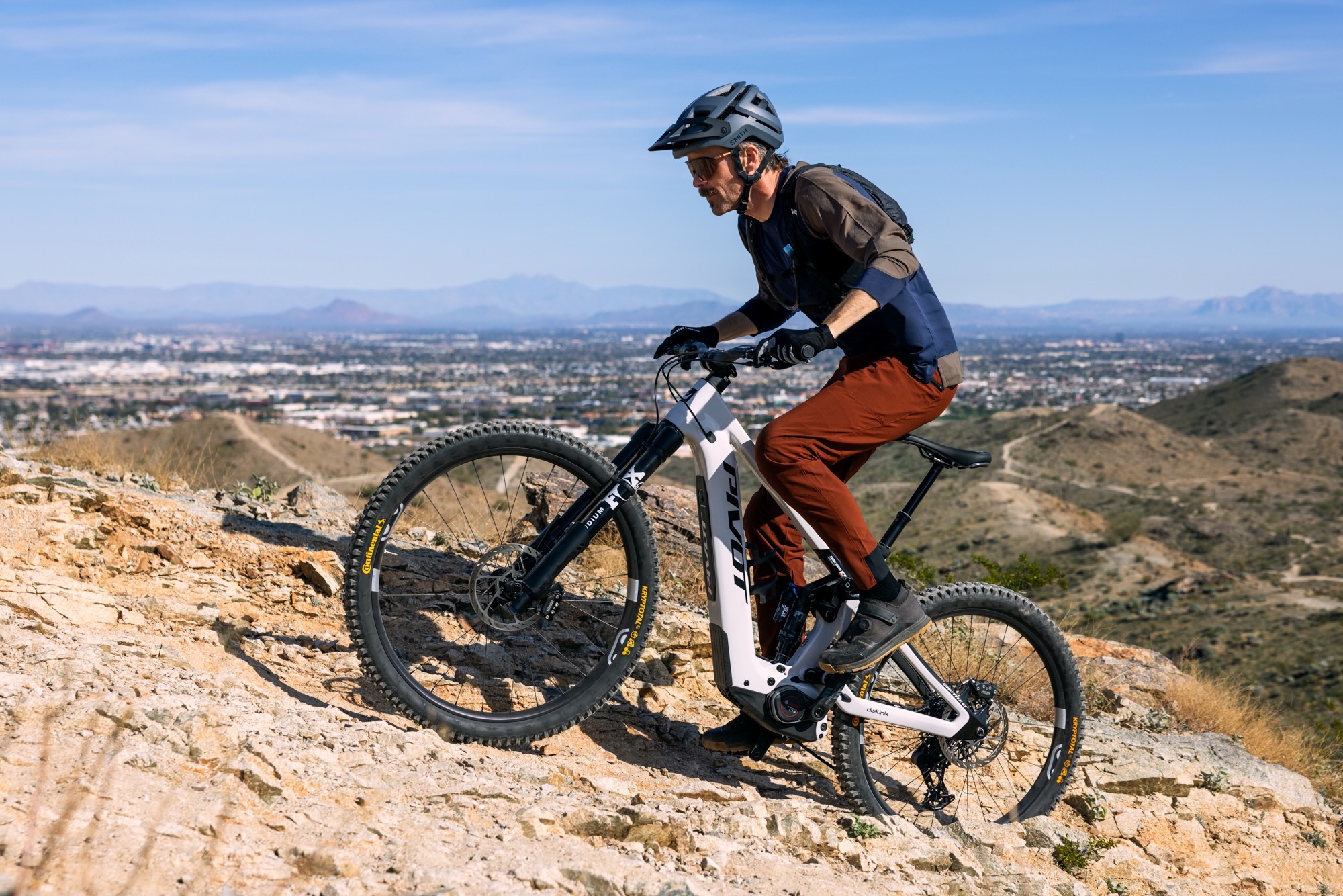 climbing a steep trail on South Mountain on the Shuttle LT