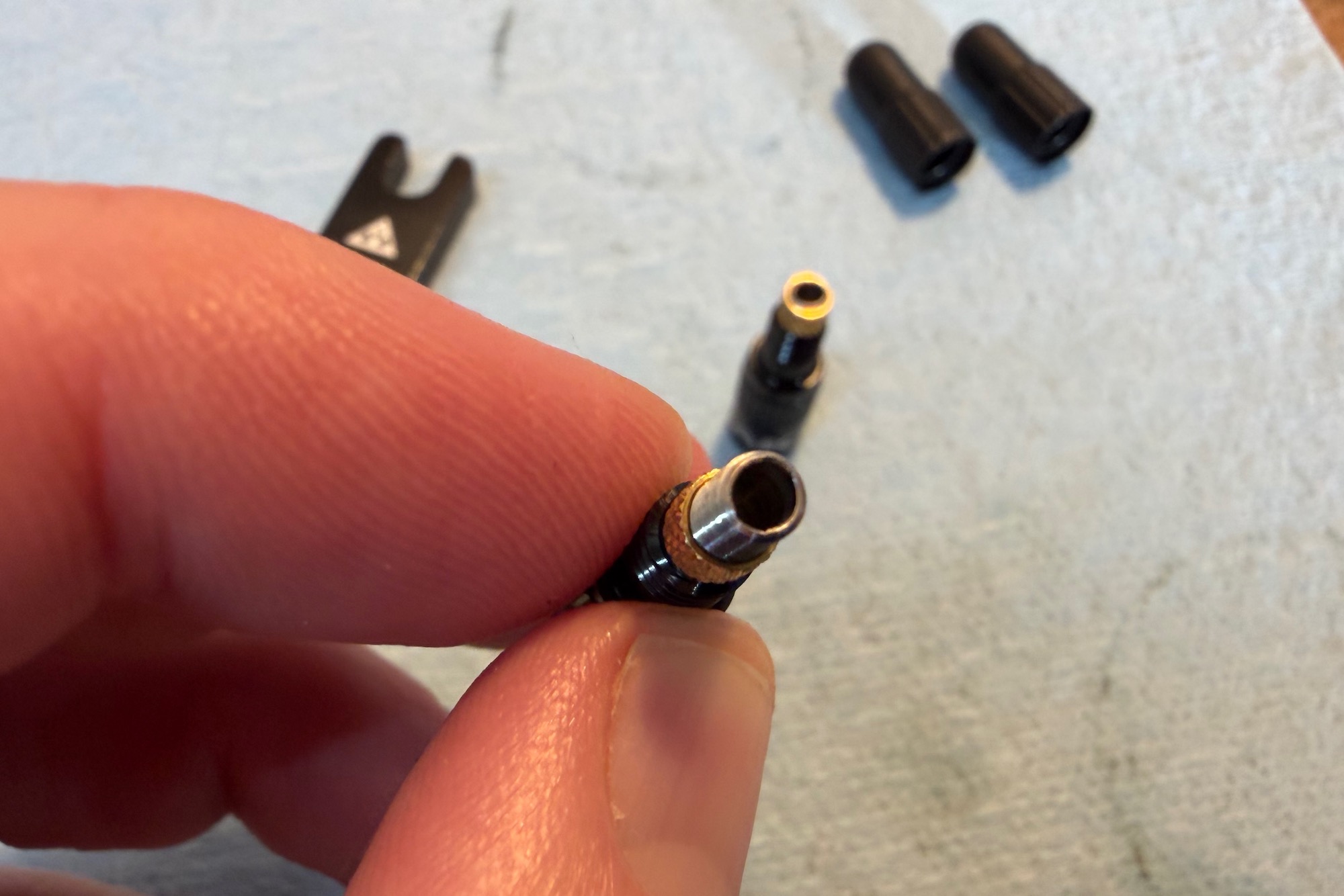 close up of the tip of the Turboflow valve tip