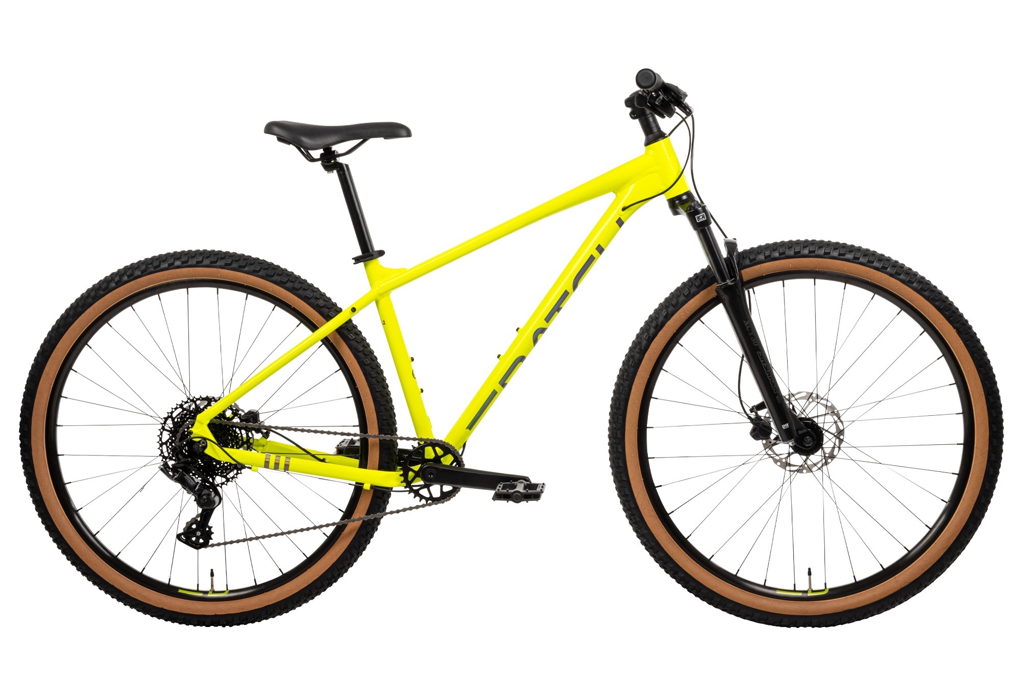 studio image of the side profile of the Batch MB.2 in tennis ball yellow.