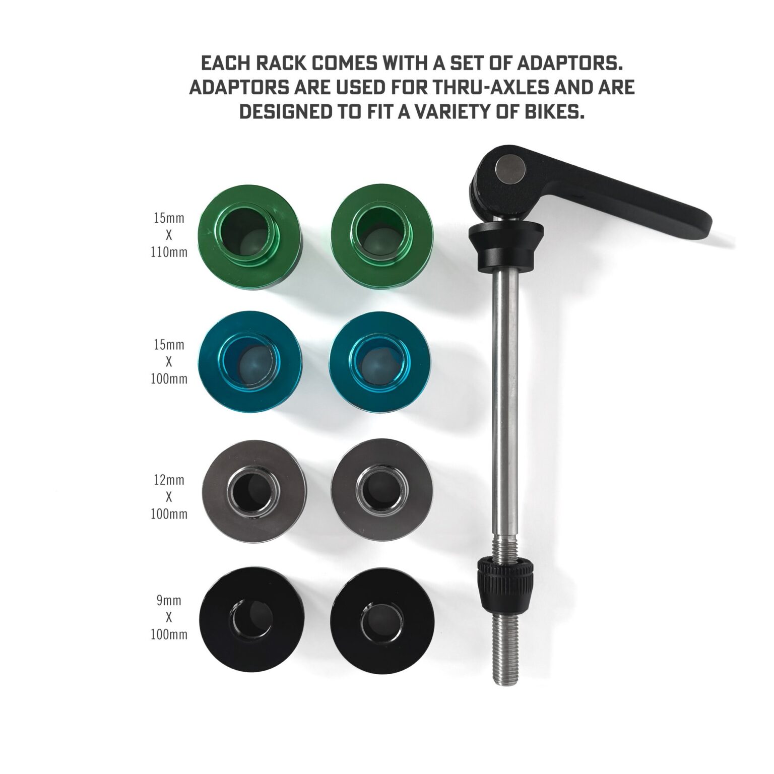 studio image of the adaptors included with the Allen Smart Suction Go