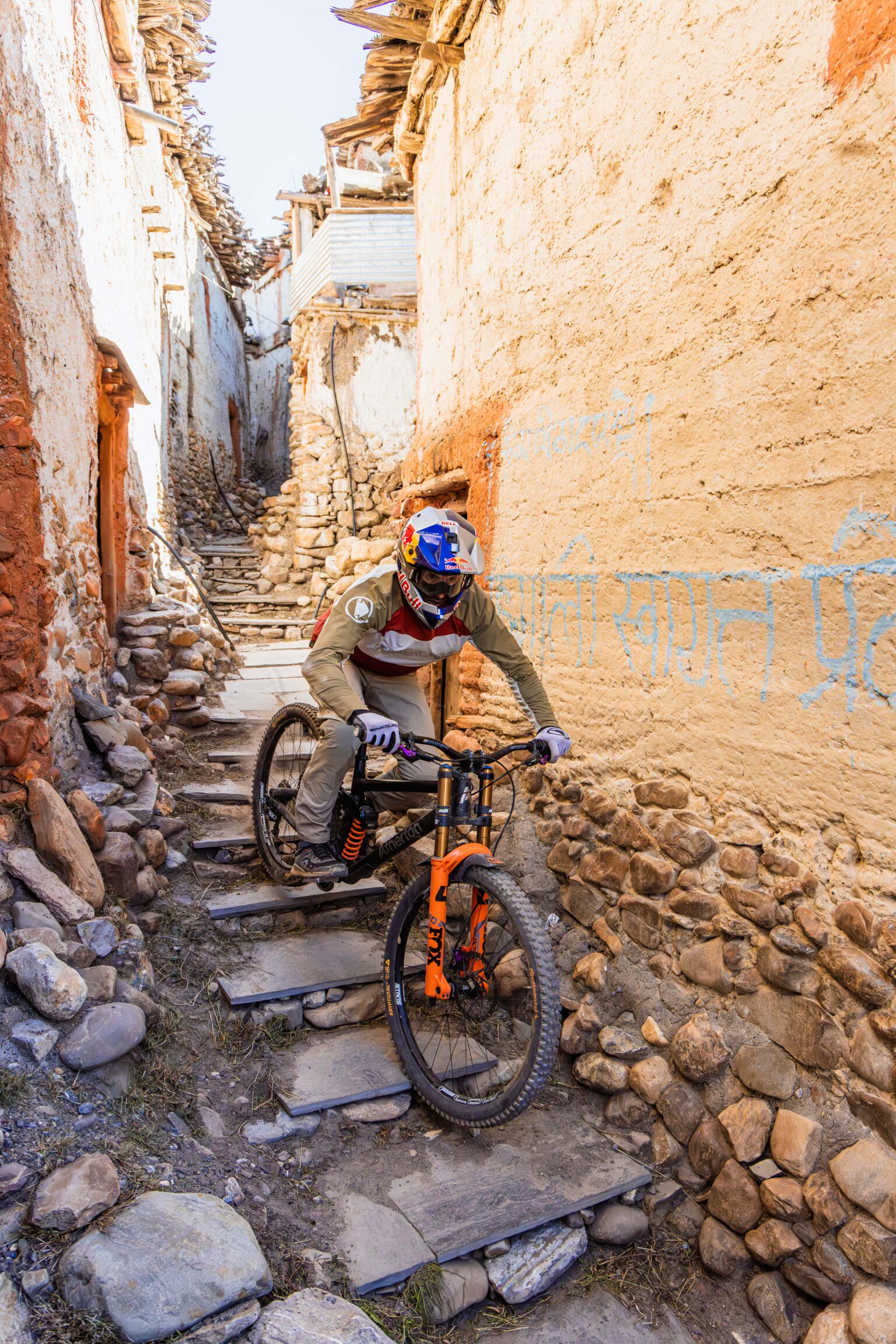 Shooting for Gee Atherton's 'Ridgeline Nepal'.