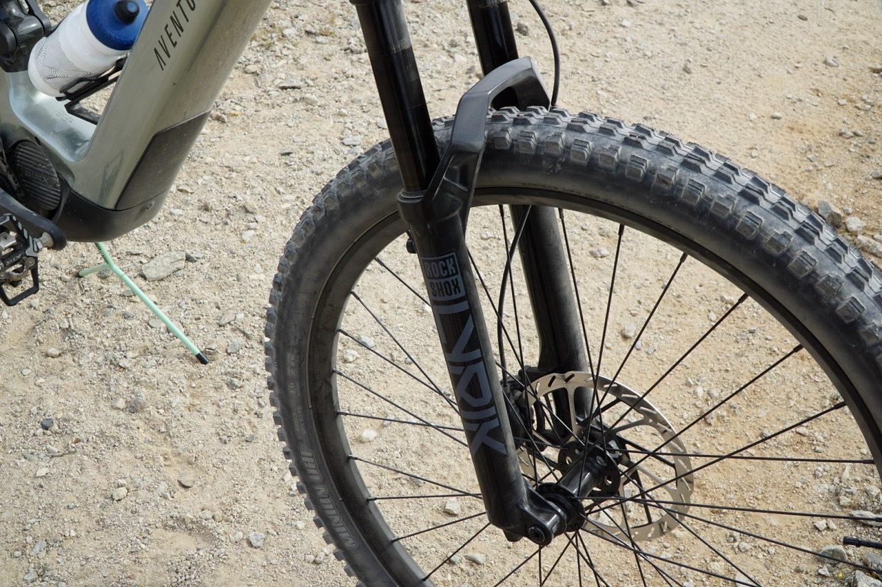 Aventon Current EXP Launch and Review rockshox lyrik