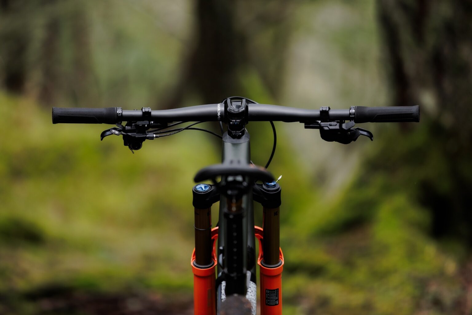 the Race Face Era SL handlebar on a mountain bike in the -6mm rise position.