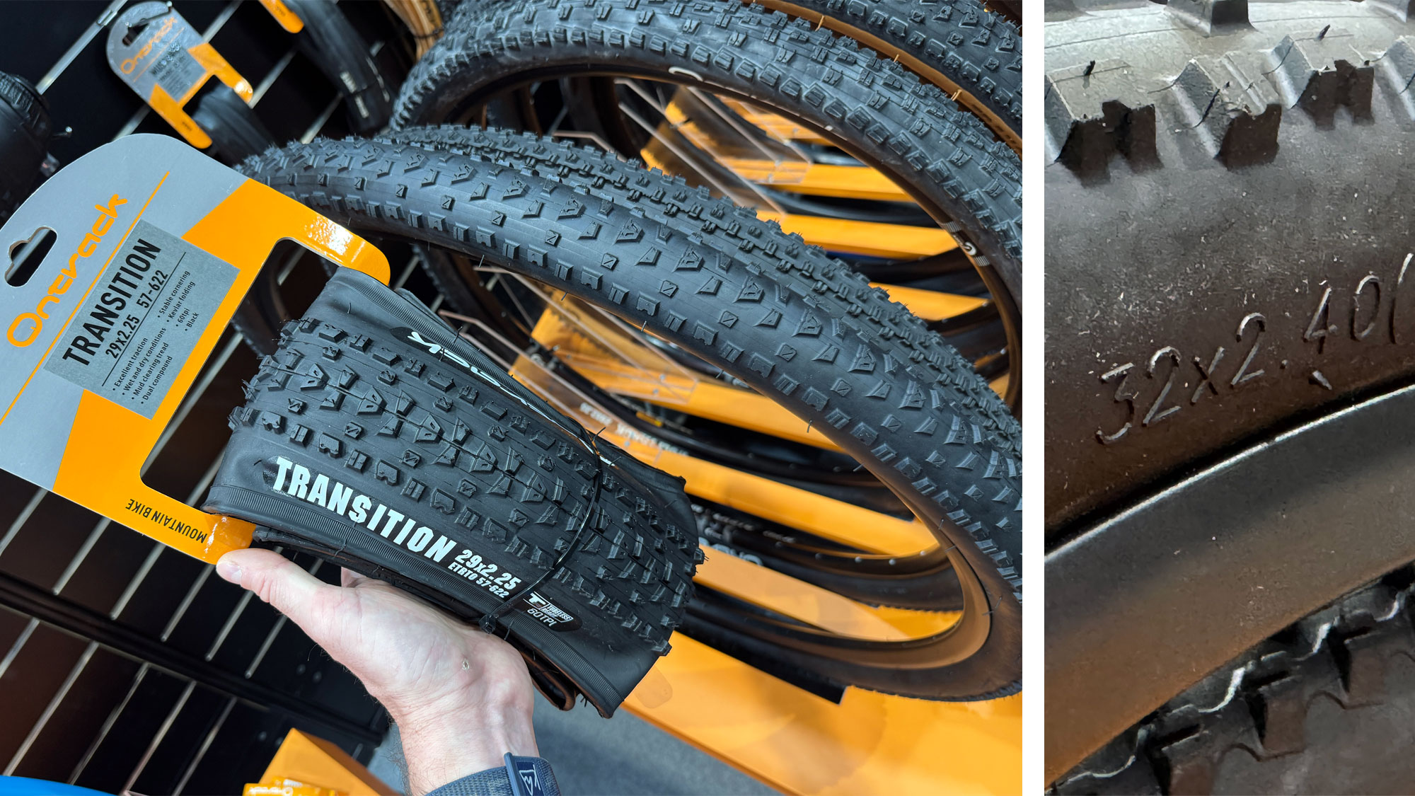 foldable but cheap 32" x 2.4" Onward Transition XC mountain bike tire