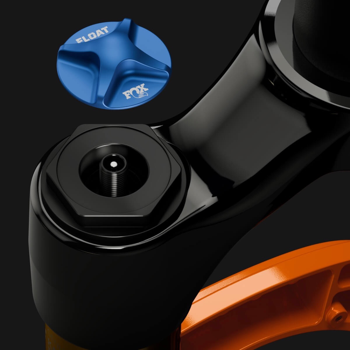 studio image of the air spring top cap.