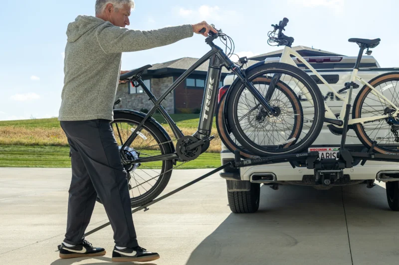 New Saris Cycle-On Hitch Rack Adds On  Ramp for Heavy e-Bikes