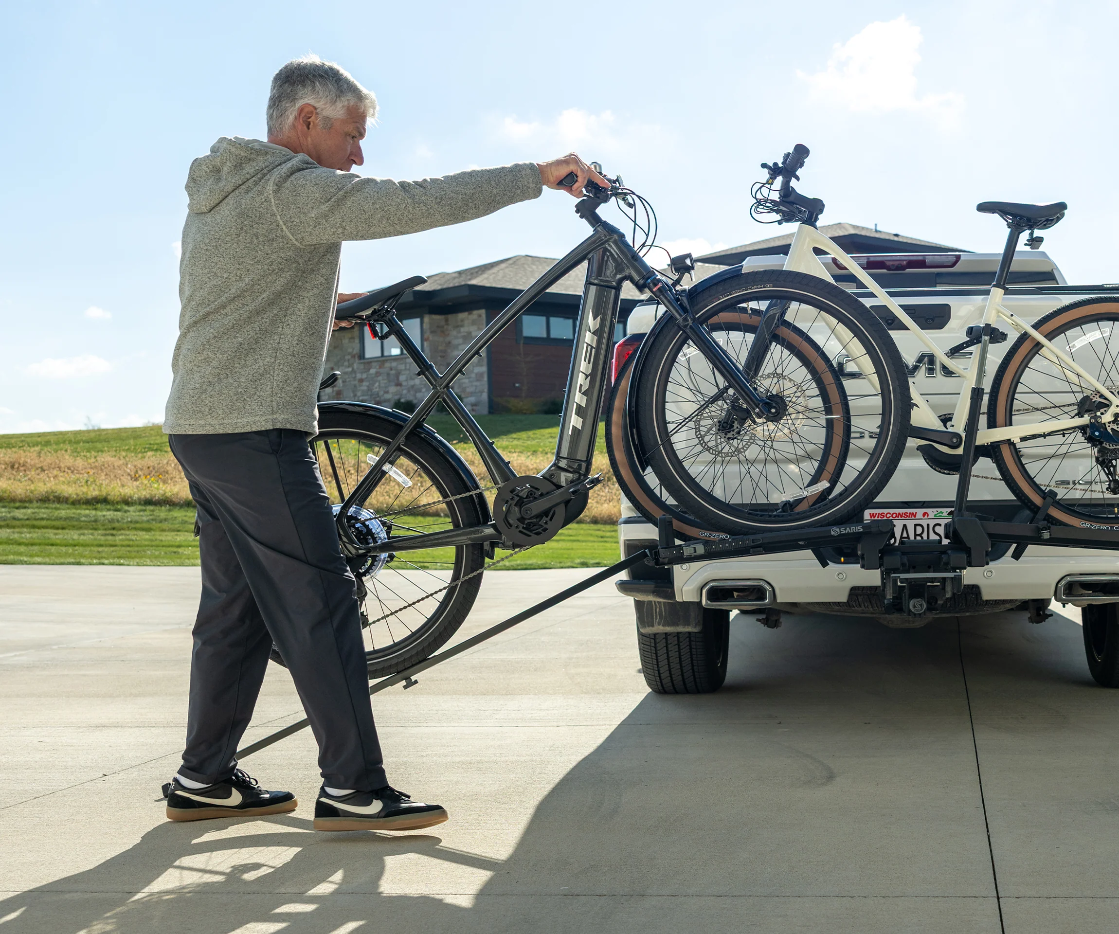 New Saris Cycle-On Hitch Rack Adds On  Ramp for Heavy e-Bikes
