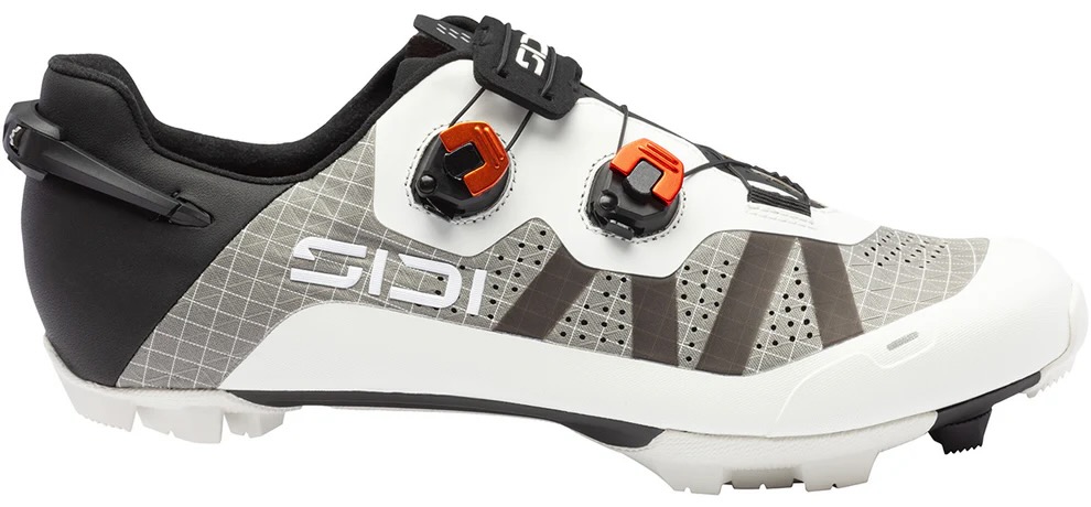 studio image of the SIDI Aeron in Ice White, viewed from the side