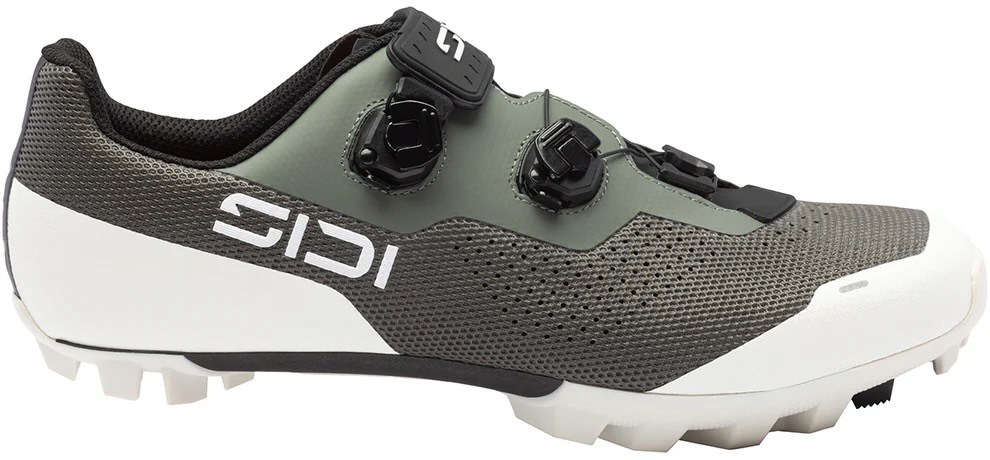 studio image of the SIDI Dominator X in Deep Forest, viewed from the side