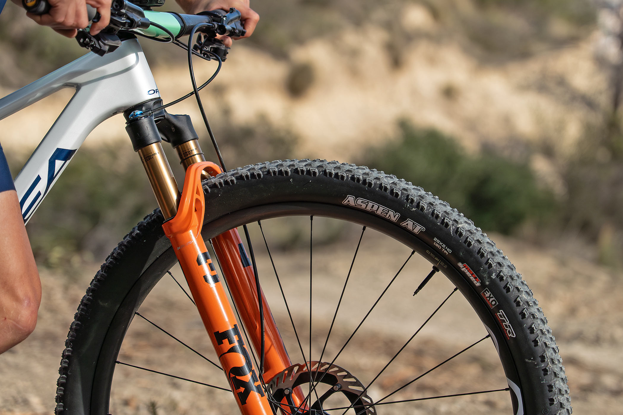 Maxxis Aspen AT is a knobby, more capable XC tire for orbea XC Factory racing