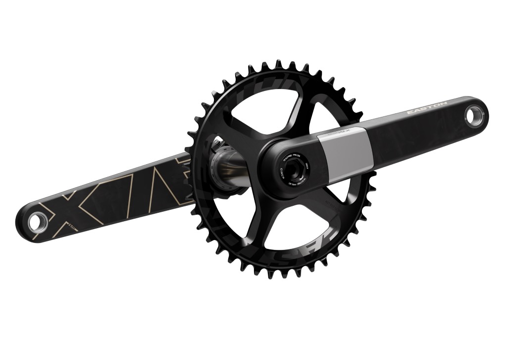 studio image of the Easton EC90 ALX cranks with a chainring