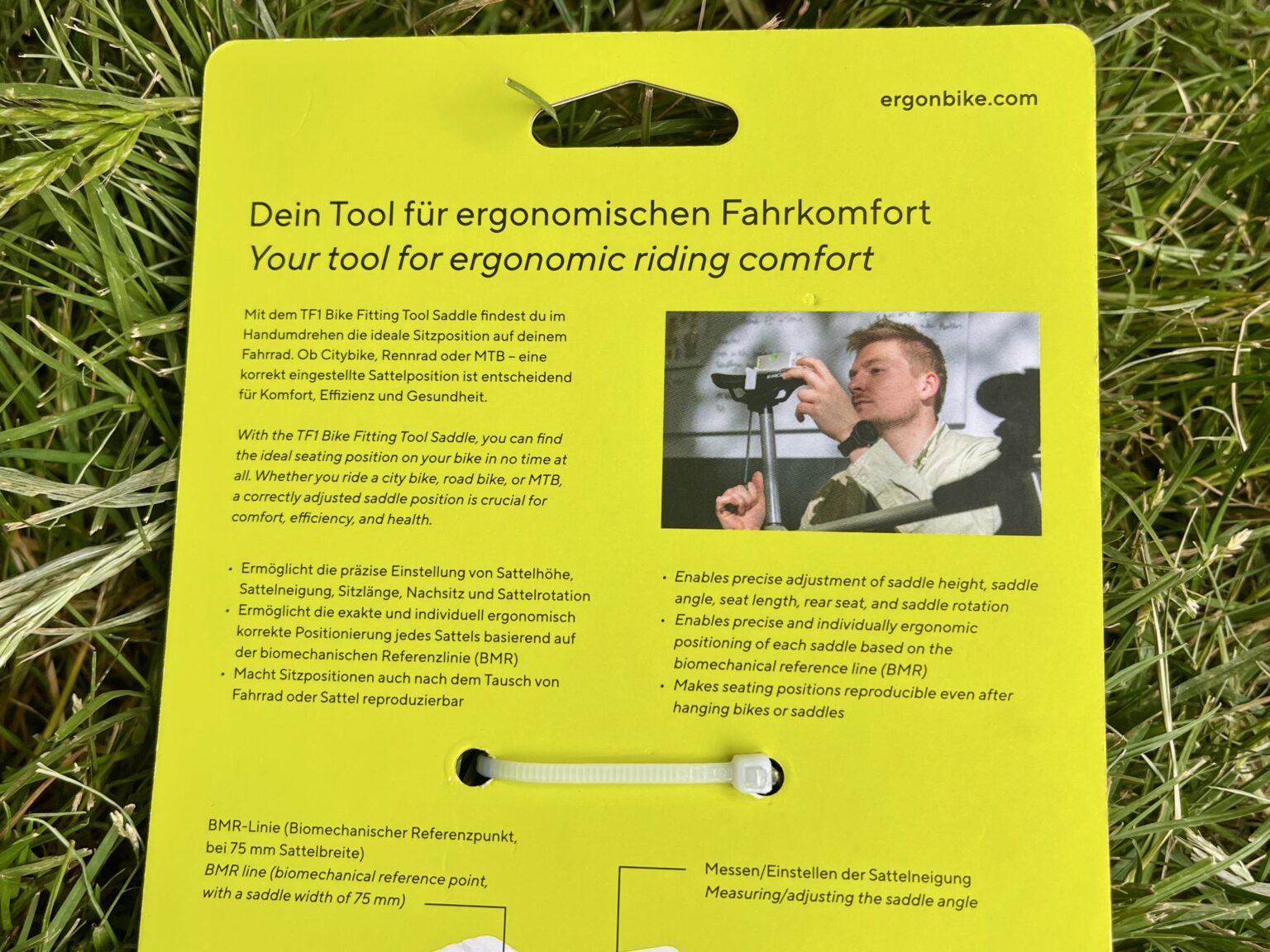 Egron TF1 Fit Tool close up of back packaging