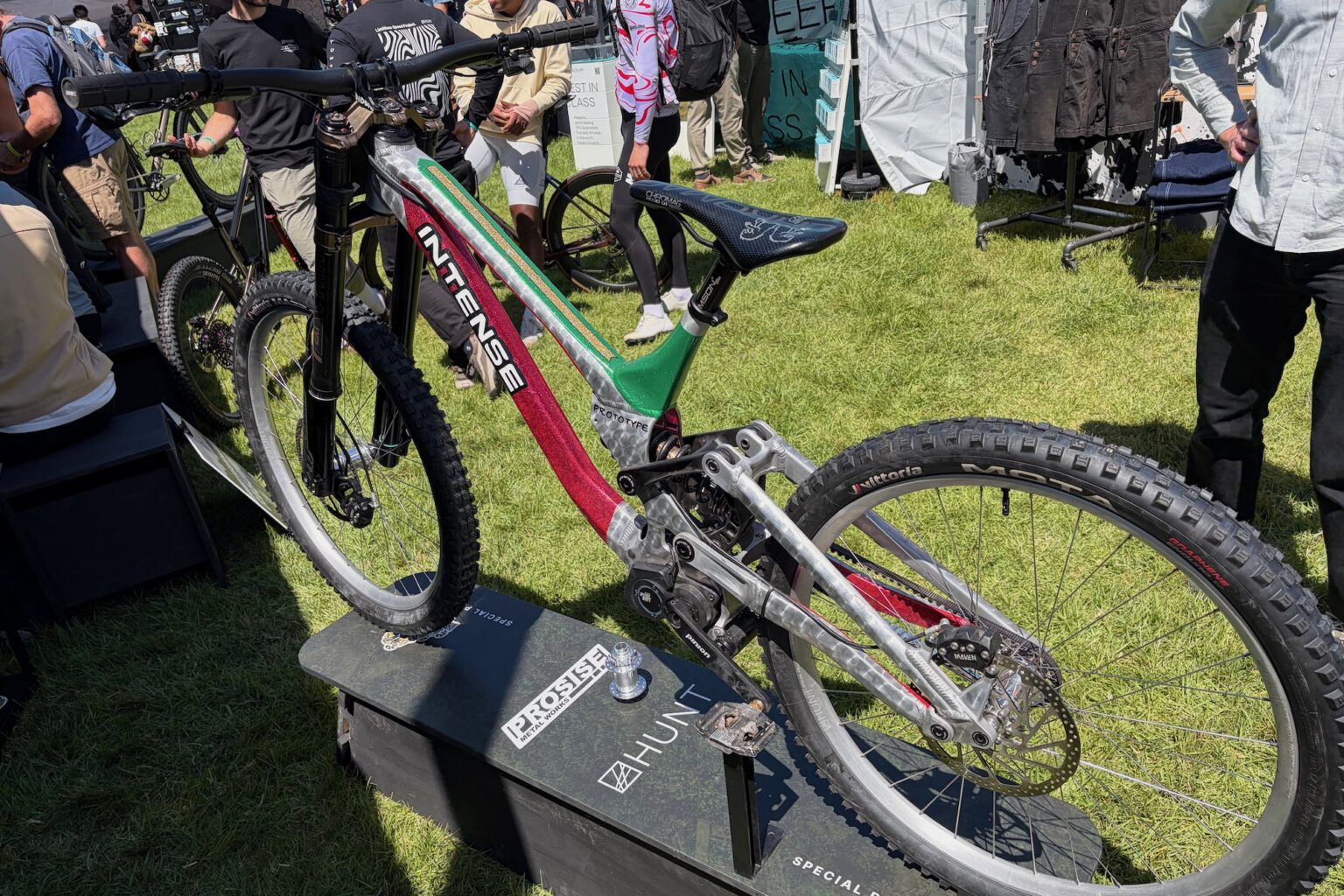 custom Intense prototype gearbox downhill bike.