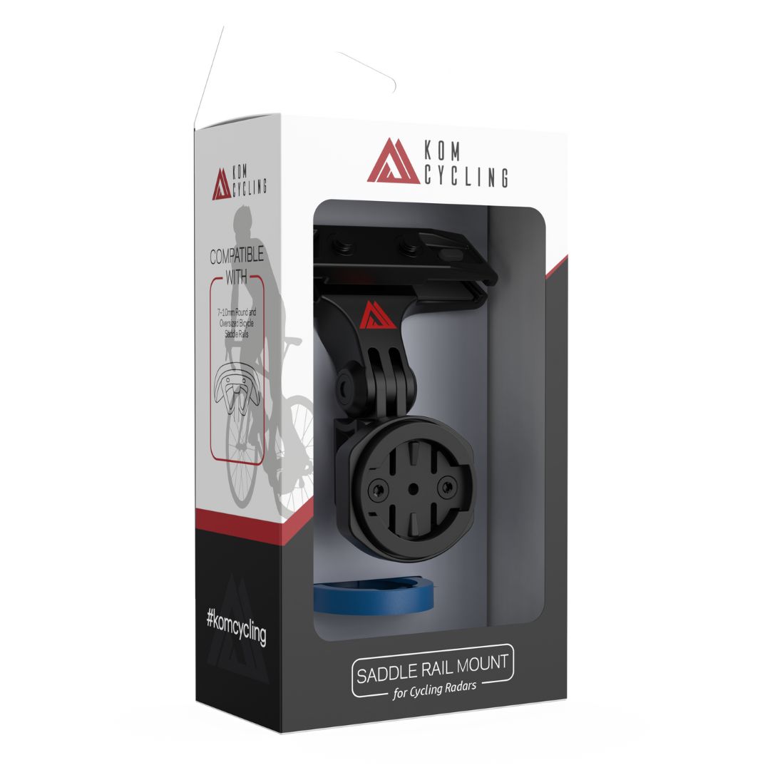 KOM’s Saddle Rail Radar Mount Plays Nice with Garmin & Wahoo