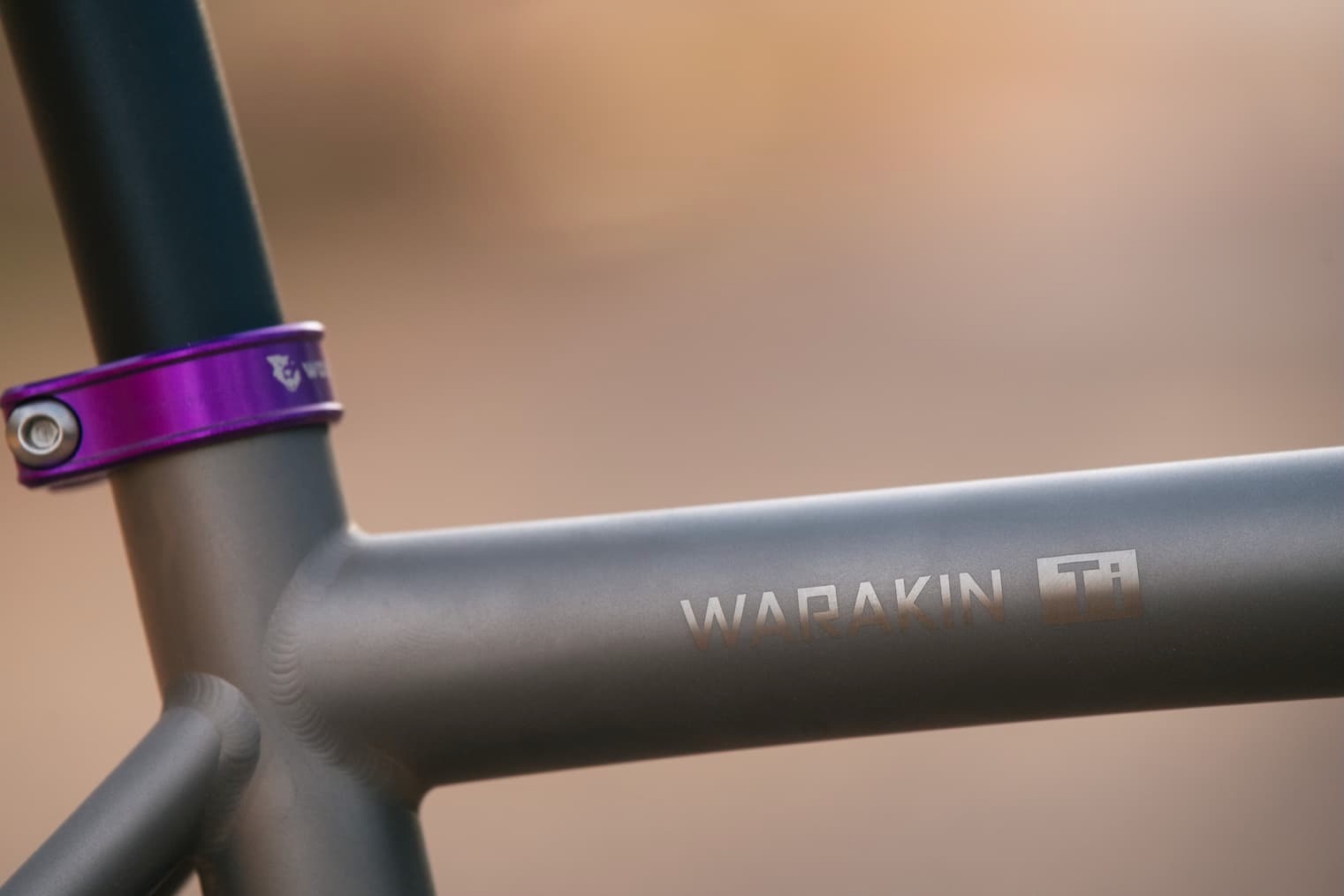 the bike name graphic on the Otso Warakin Ti frame