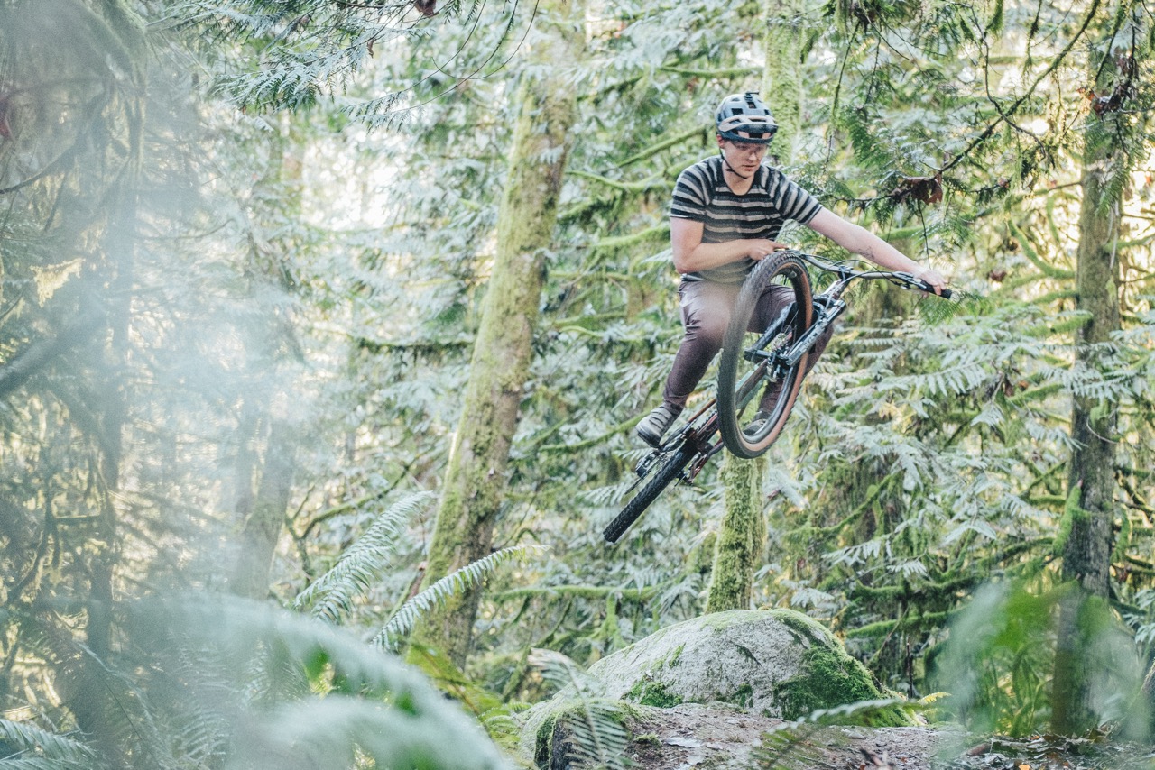 Otso Cycles Hoot Steel Hardtail table top in the trees