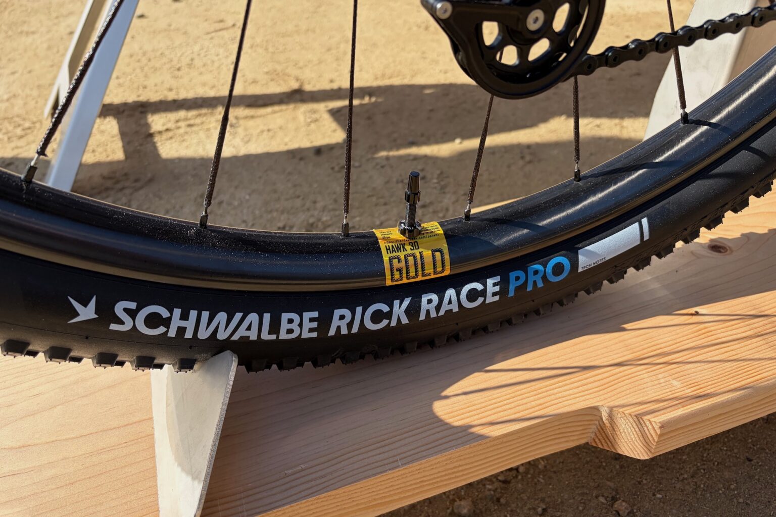 The Berd Gold wheels on the Actofive bike at Sea Otter