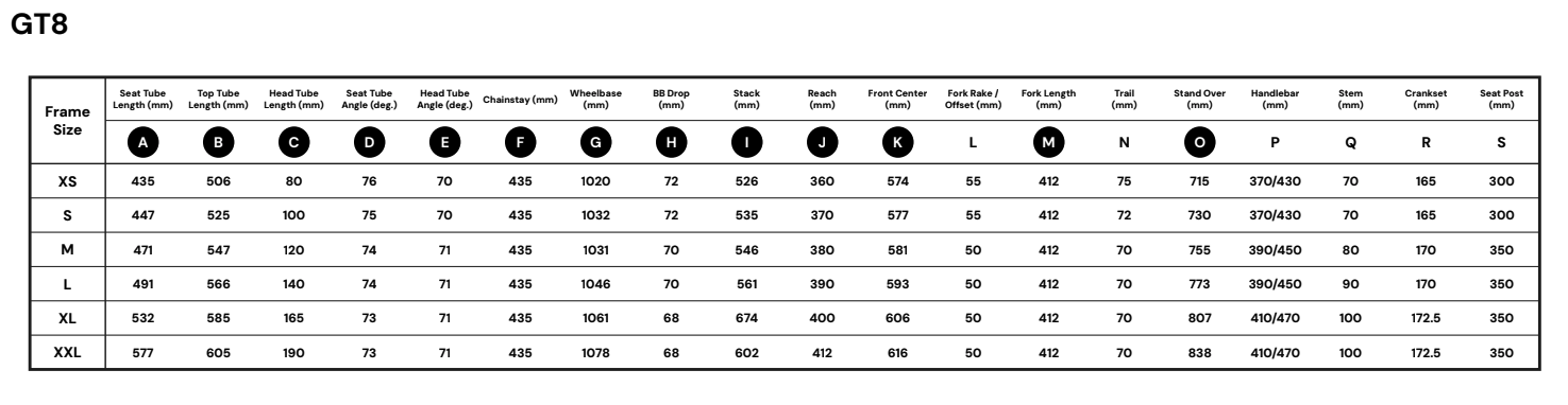 X-LAB GT8 Gravel Bike Review geo