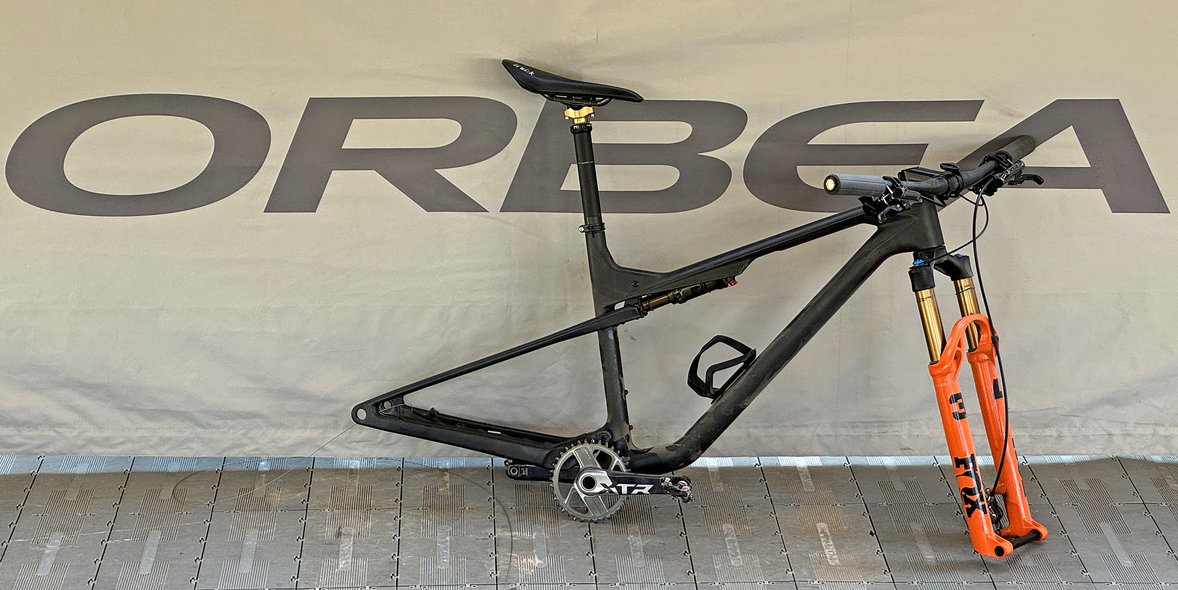 unreleased Orbea Oiz XC bike OOLab prototype raced at 2026 Nove Mesto Cross-Country World Cup: bare, raw frame