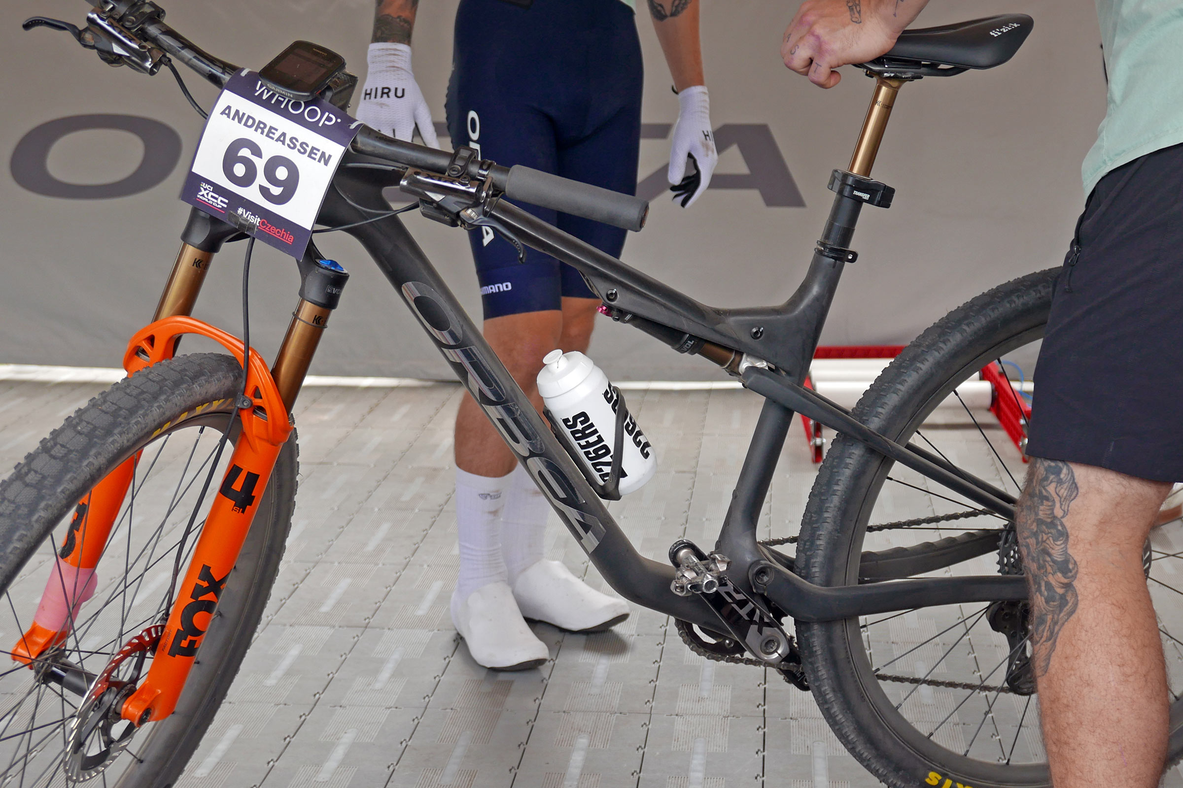 unreleased Orbea Oiz XC bike OOLab prototype raced at 2026 Nove Mesto Cross-Country World Cup: side view
